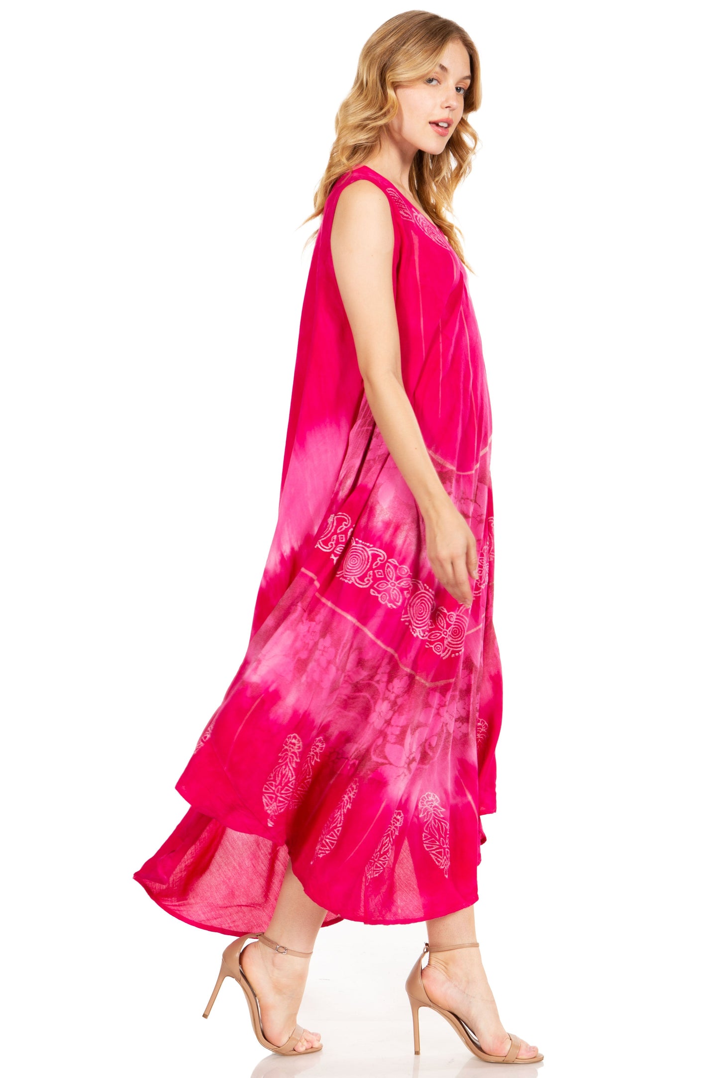 Sakkas Starlight Third Tie Dye Caftan Dress: Women's Beach Cover Up - Concordia Style Boutique