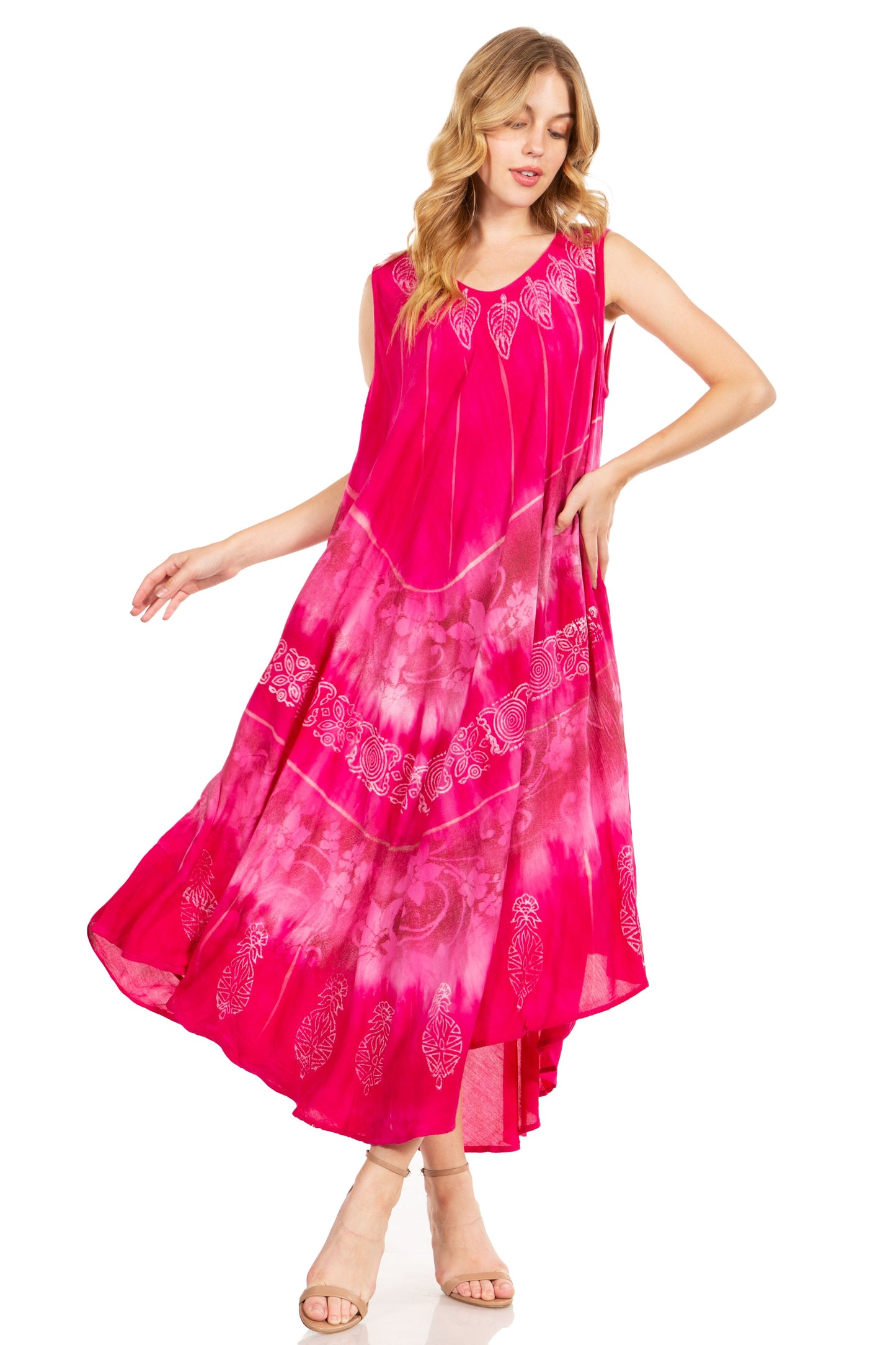 Sakkas Starlight Third Tie Dye Caftan Dress: Women's Beach Cover Up - Concordia Style Boutique
