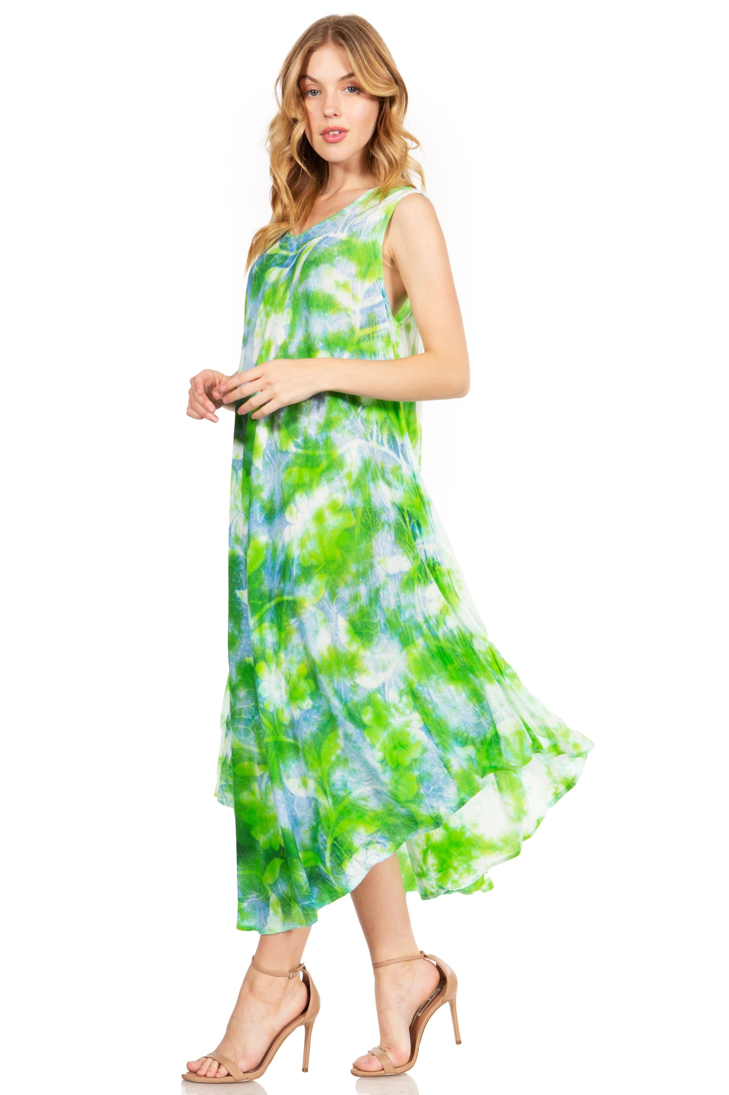 Sakkas Starlight Third Tie Dye Caftan Dress: Women's Beach Cover Up - Concordia Style Boutique
