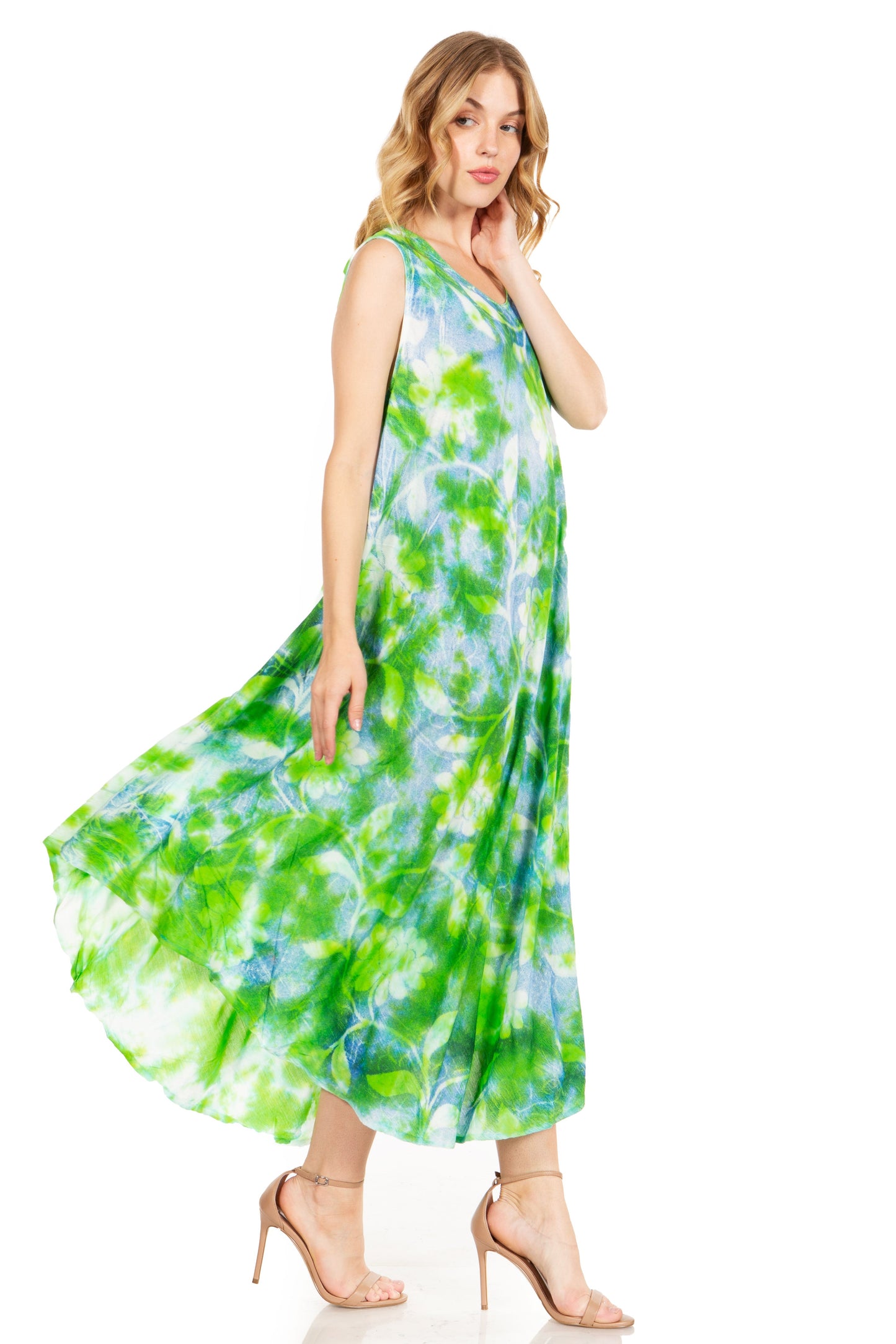 Sakkas Starlight Third Tie Dye Caftan Dress: Women's Beach Cover Up - Concordia Style Boutique