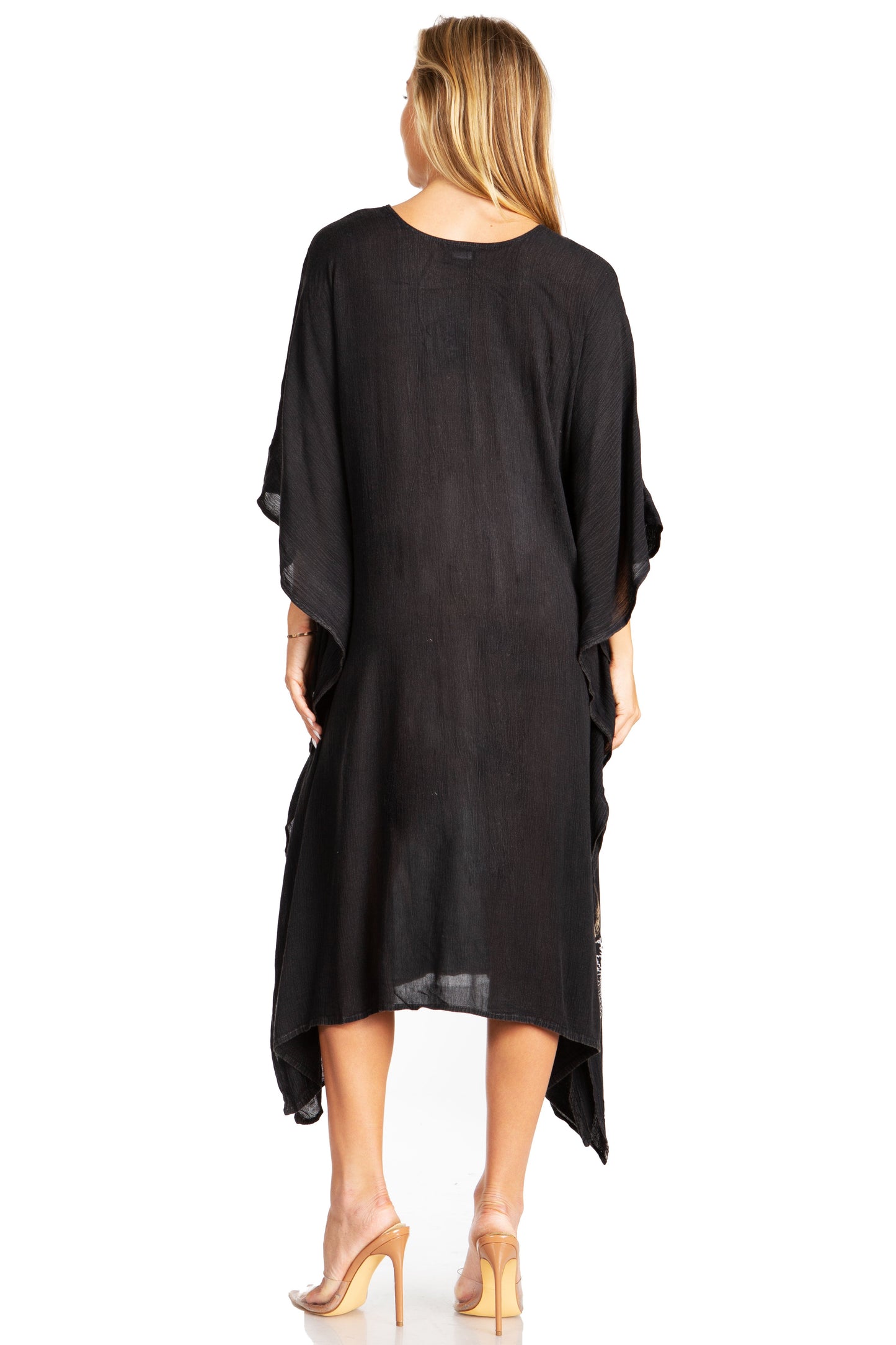 Sakkas Clementine Third Women's Tie Dye Caftan Dress/Cover Up Beach Kaftan Summer - Concordia Style Boutique