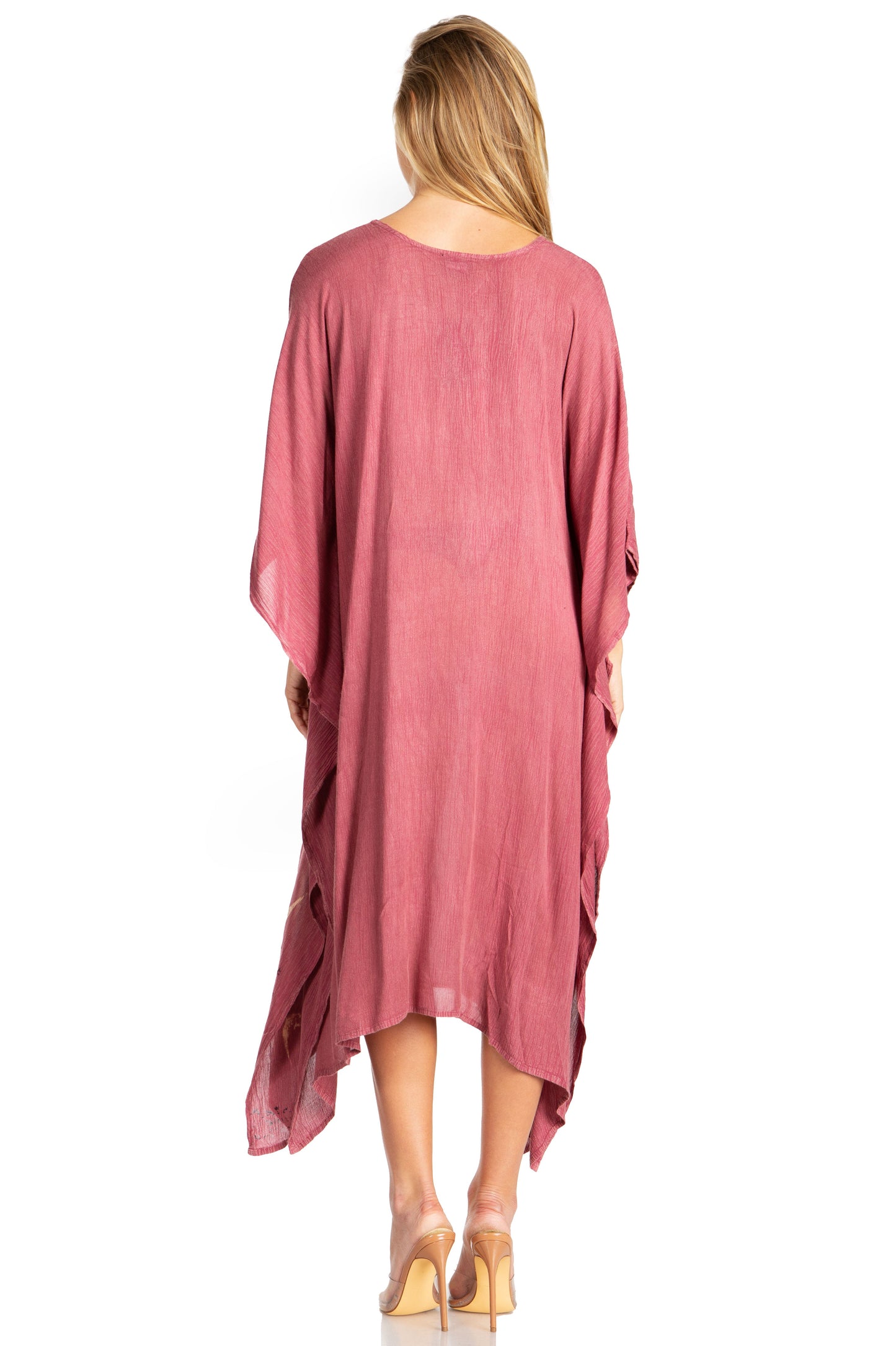 Sakkas Clementine Third Women's Tie Dye Caftan Dress/Cover Up Beach Kaftan Summer - Concordia Style Boutique