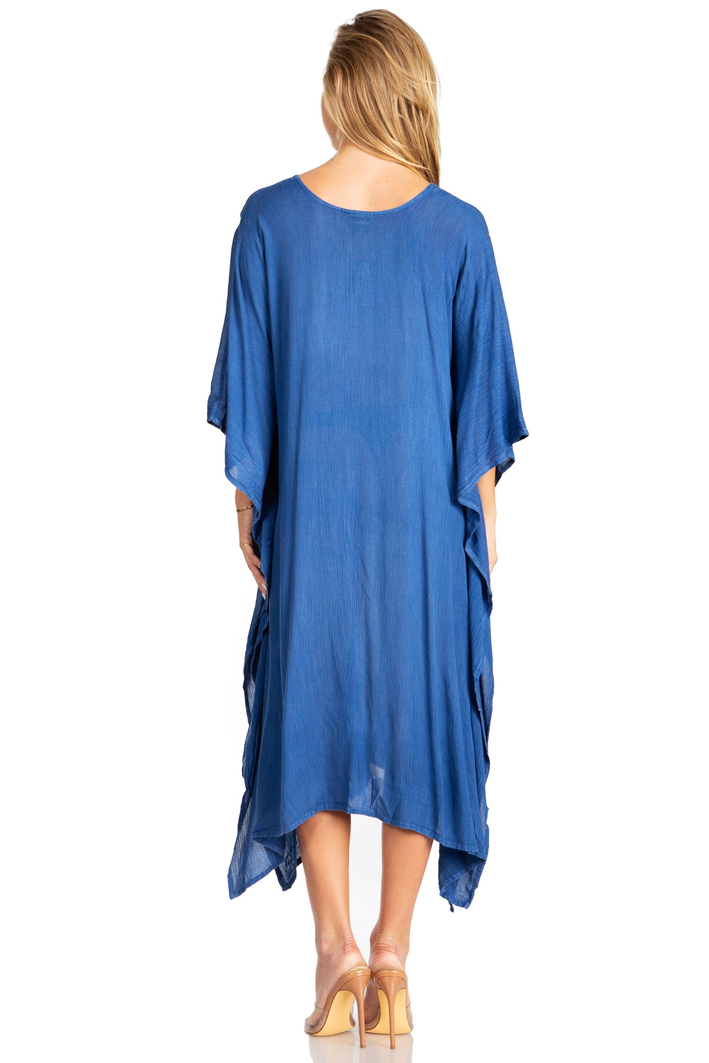 Sakkas Clementine Third Women's Tie Dye Caftan Dress/Cover Up Beach Kaftan Summer - Concordia Style Boutique