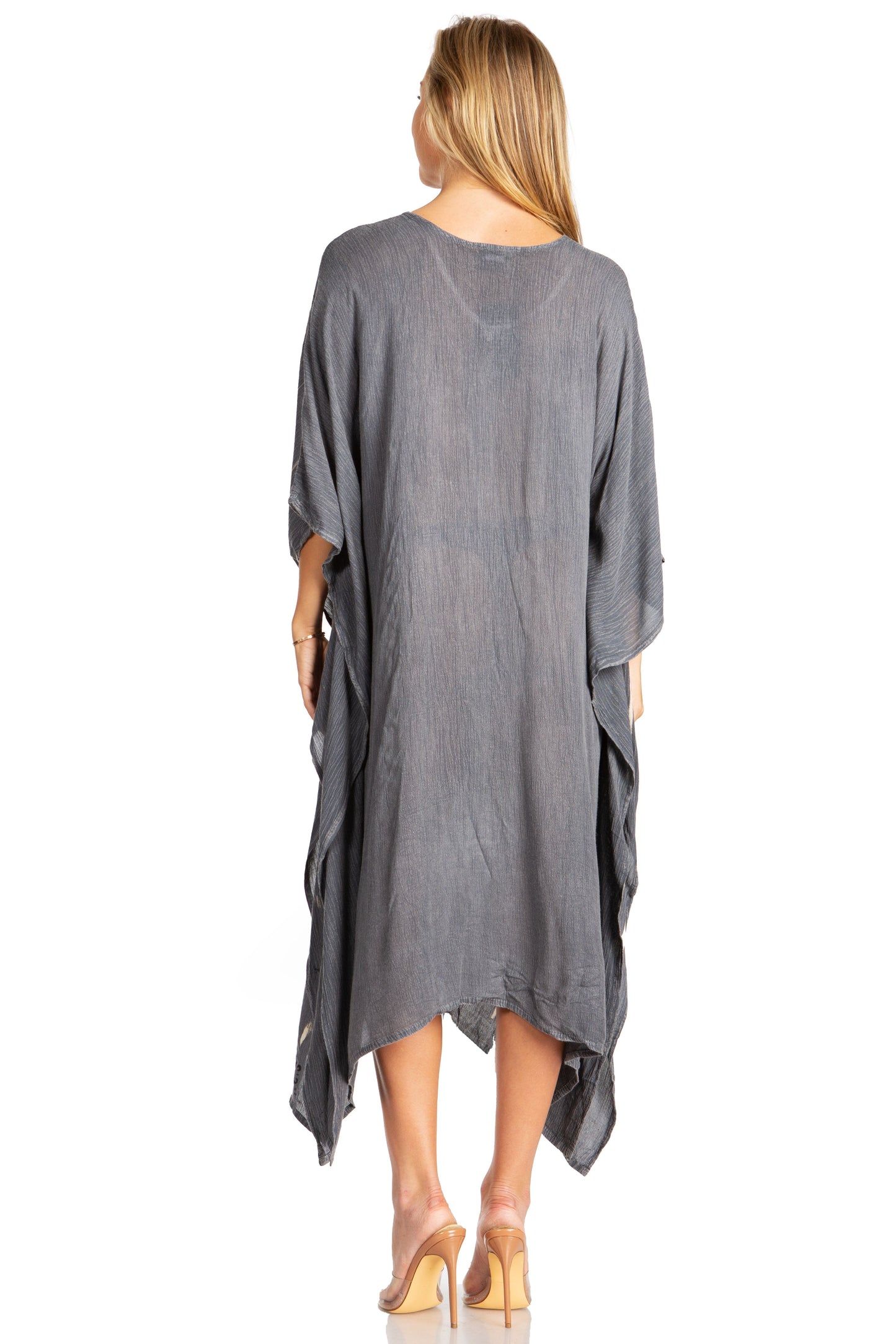 Sakkas Clementine Third Women's Tie Dye Caftan Dress/Cover Up Beach Kaftan Summer - Concordia Style Boutique