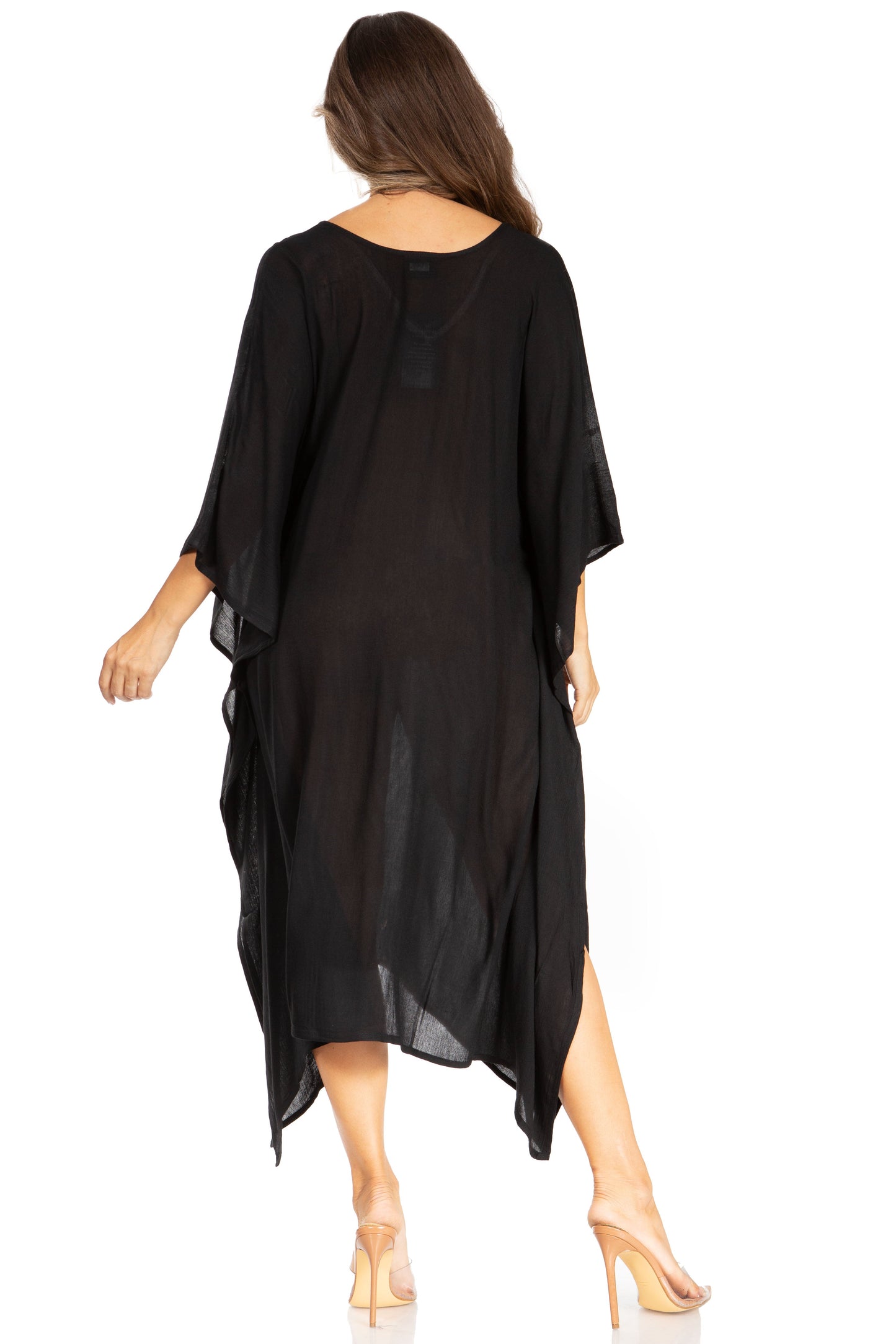 Sakkas Clementine Third Women's Tie Dye Caftan Dress/Cover Up Beach Kaftan Summer - Concordia Style Boutique