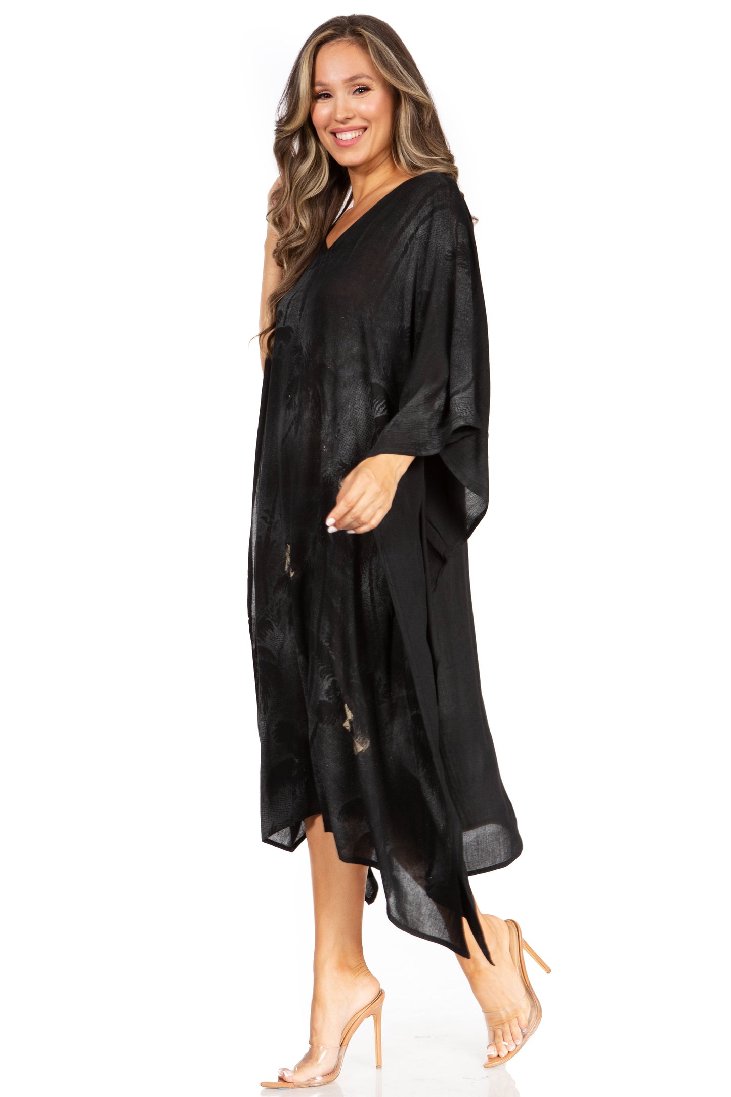 Sakkas Clementine Third Women's Tie Dye Caftan Dress/Cover Up Beach Kaftan Summer - Concordia Style Boutique