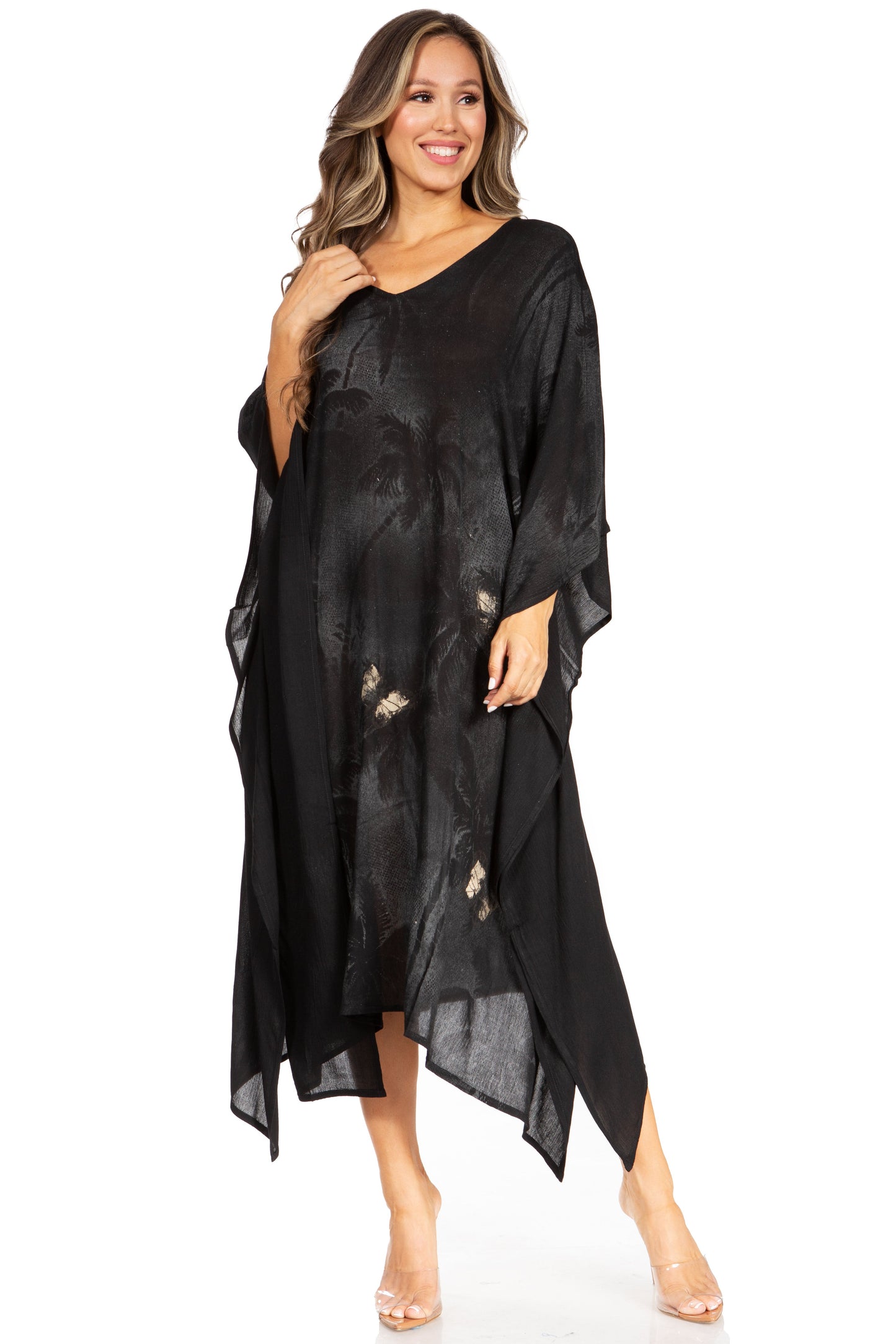 Sakkas Clementine Third Women's Tie Dye Caftan Dress/Cover Up Beach Kaftan Summer - Concordia Style Boutique