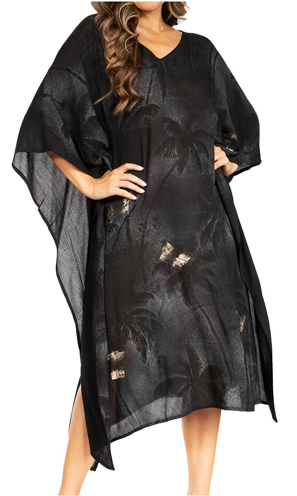 Sakkas Clementine Third Women's Tie Dye Caftan Dress/Cover Up Beach Kaftan Summer - Concordia Style Boutique