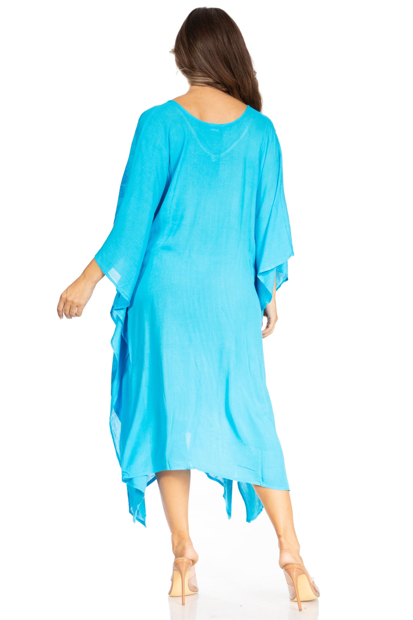 Sakkas Clementine Third Women's Tie Dye Caftan Dress/Cover Up Beach Kaftan Summer - Concordia Style Boutique