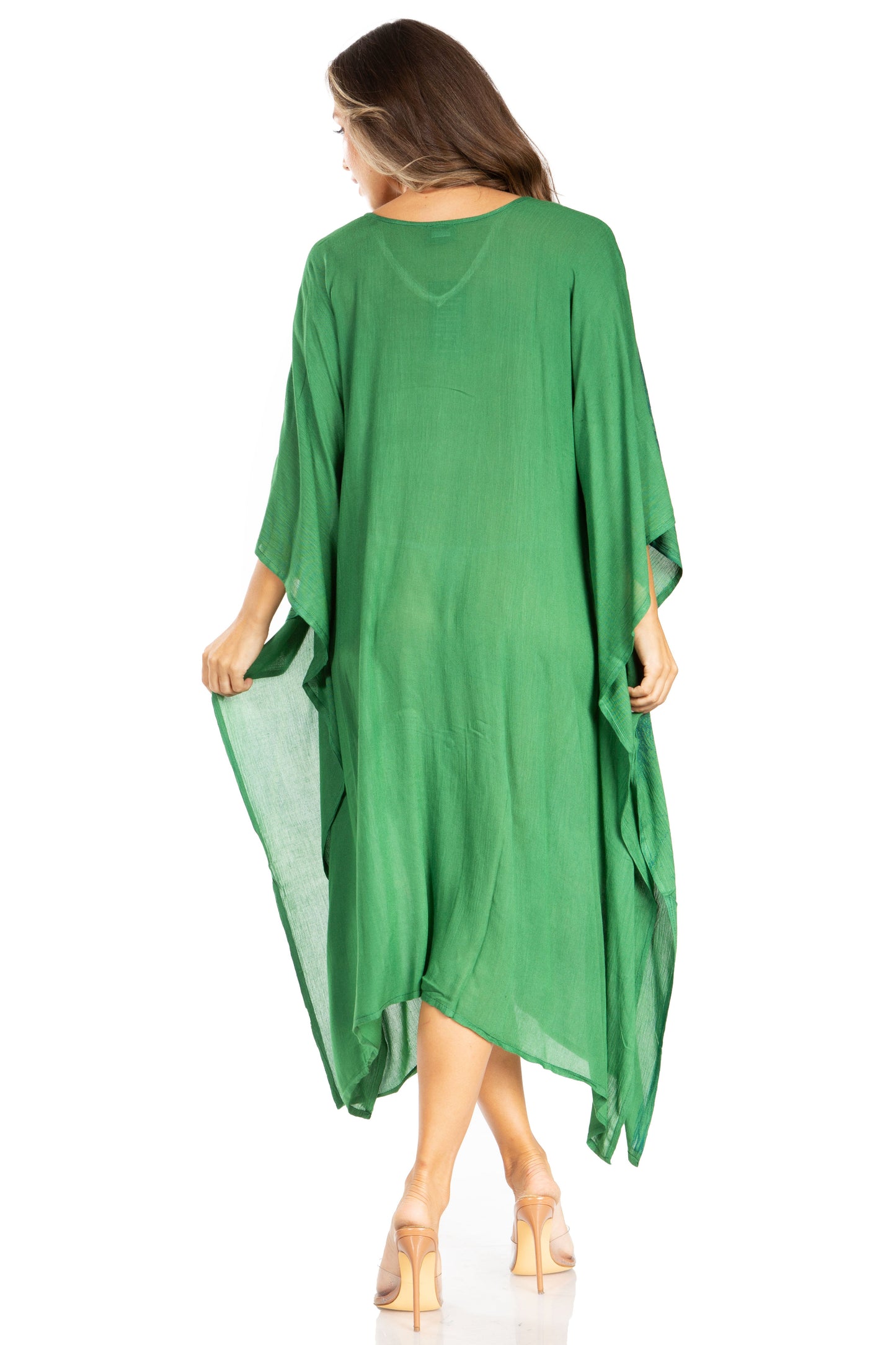 Sakkas Clementine Third Women's Tie Dye Caftan Dress/Cover Up Beach Kaftan Summer - Concordia Style Boutique