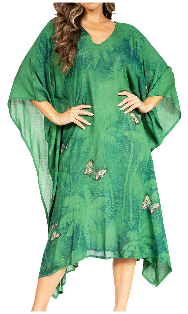 Sakkas Clementine Third Women's Tie Dye Caftan Dress/Cover Up Beach Kaftan Summer - Concordia Style Boutique