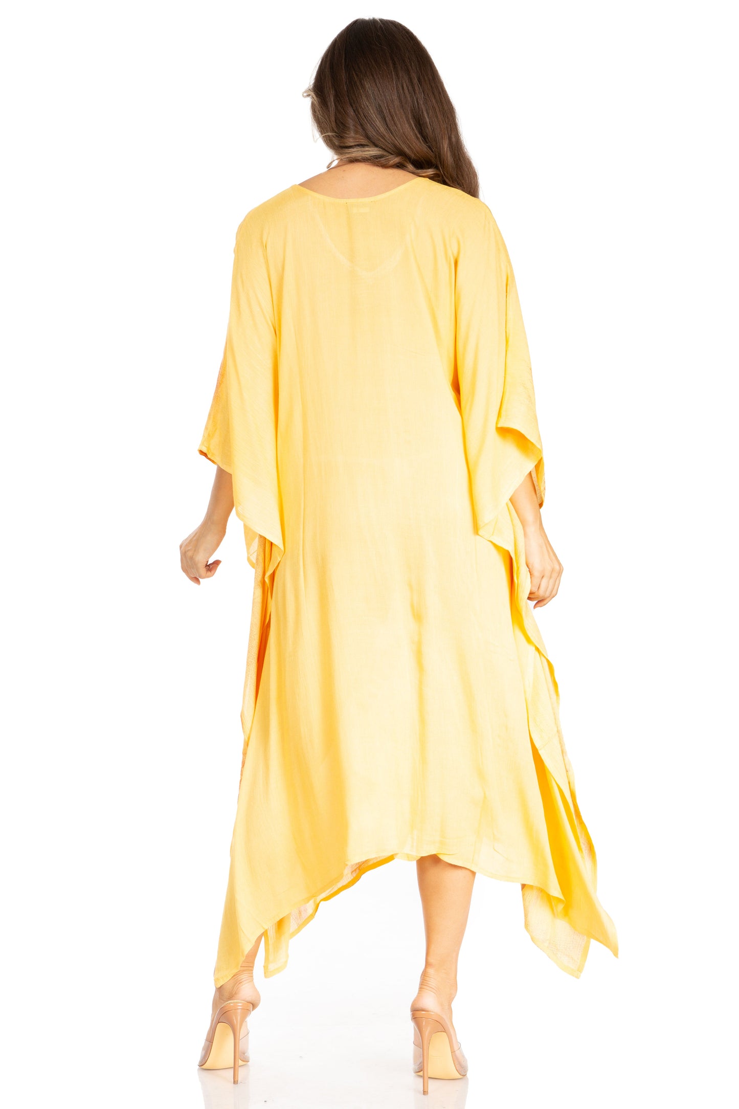 Sakkas Clementine Third Women's Tie Dye Caftan Dress/Cover Up Beach Kaftan Summer - Concordia Style Boutique