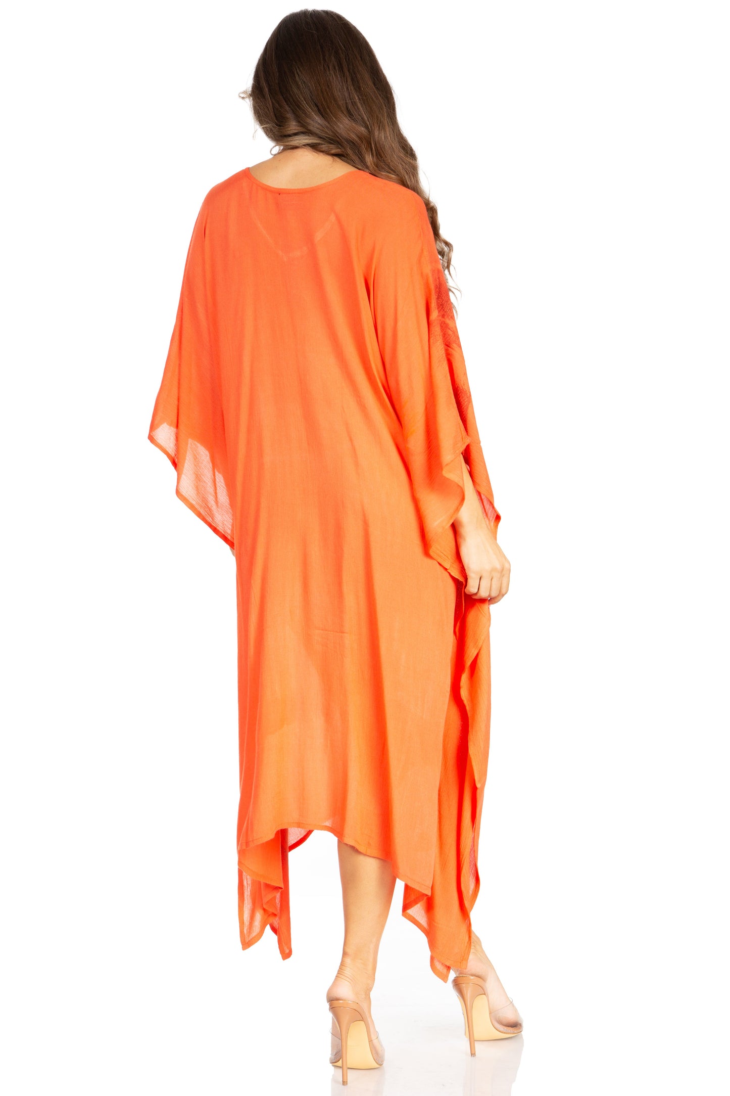 Sakkas Clementine Third Women's Tie Dye Caftan Dress/Cover Up Beach Kaftan Summer - Concordia Style Boutique