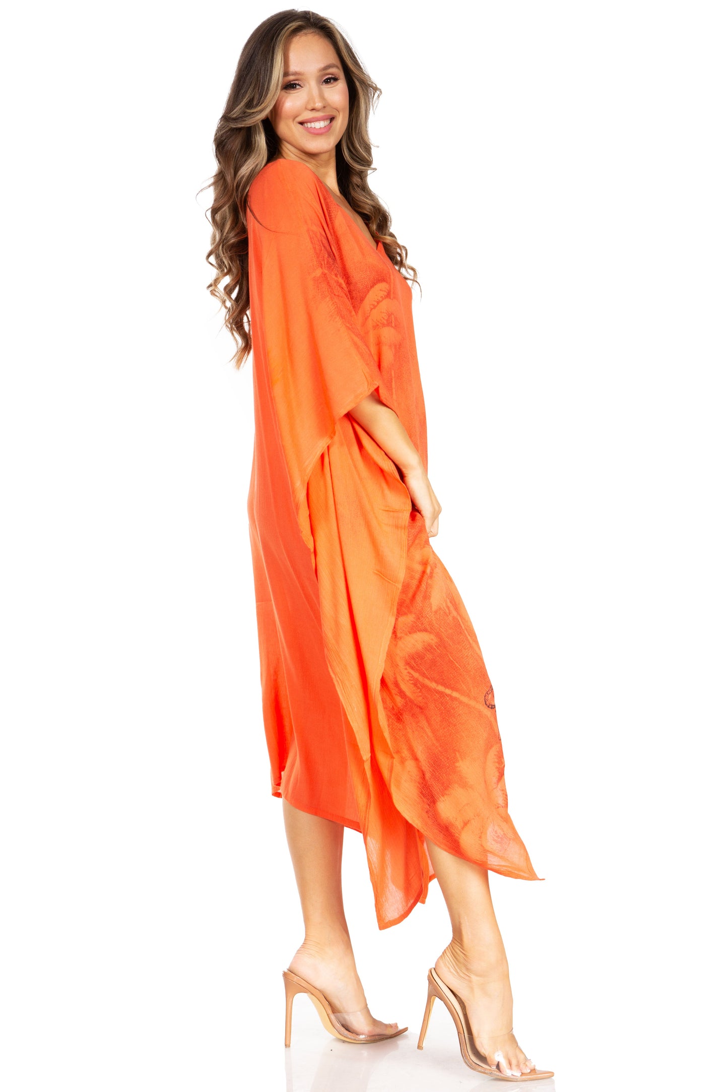 Sakkas Clementine Third Women's Tie Dye Caftan Dress/Cover Up Beach Kaftan Summer - Concordia Style Boutique