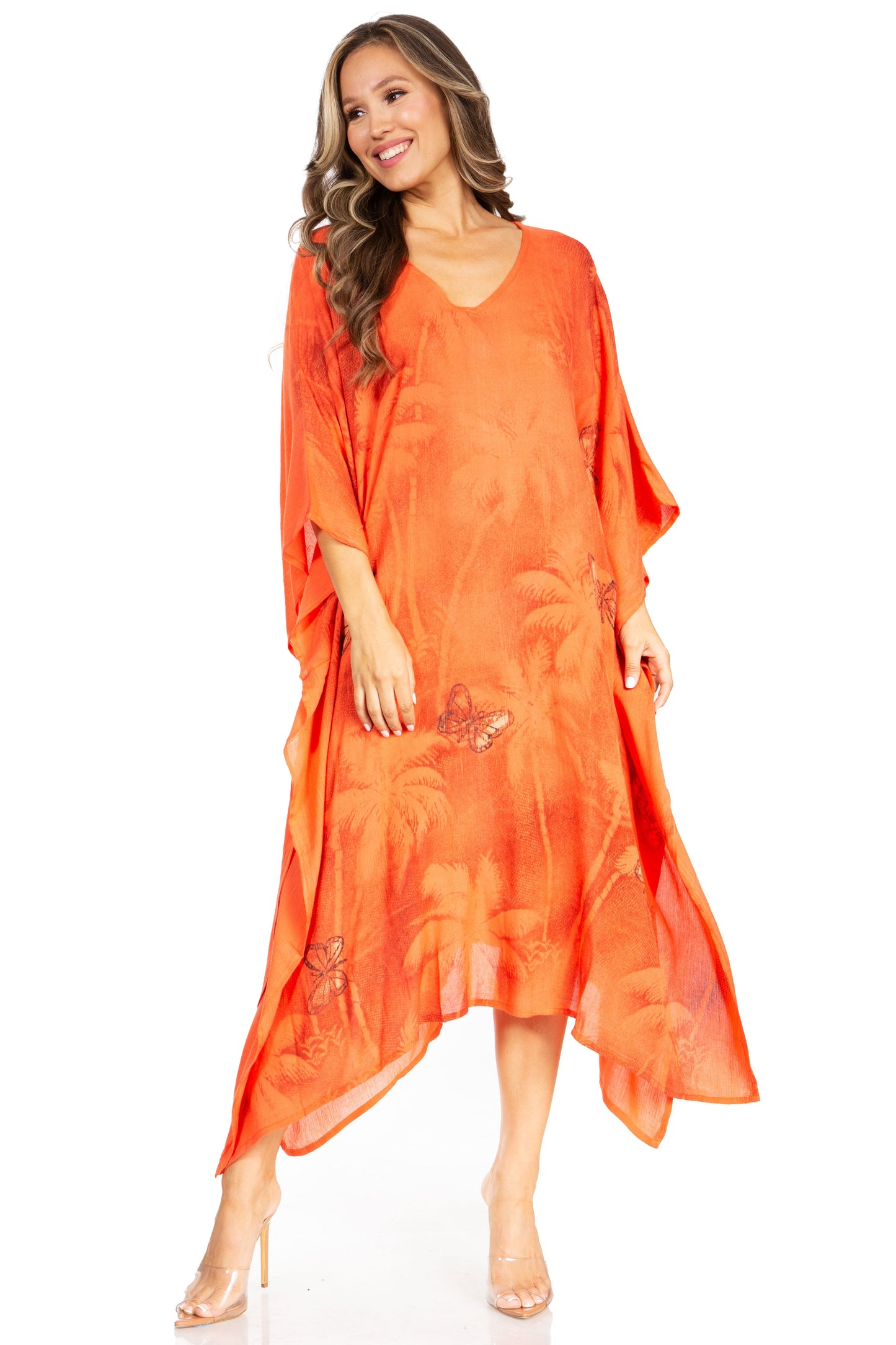 Sakkas Clementine Third Women's Tie Dye Caftan Dress/Cover Up Beach Kaftan Summer - Concordia Style Boutique