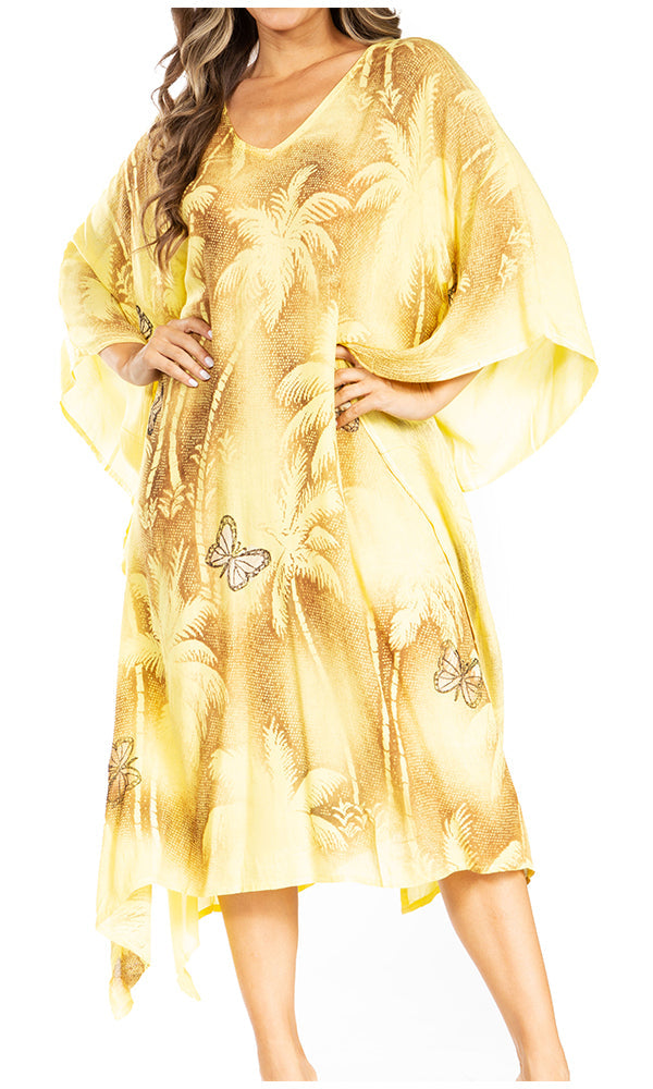 Sakkas Clementine Third Women's Tie Dye Caftan Dress/Cover Up Beach Kaftan Summer - Concordia Style Boutique