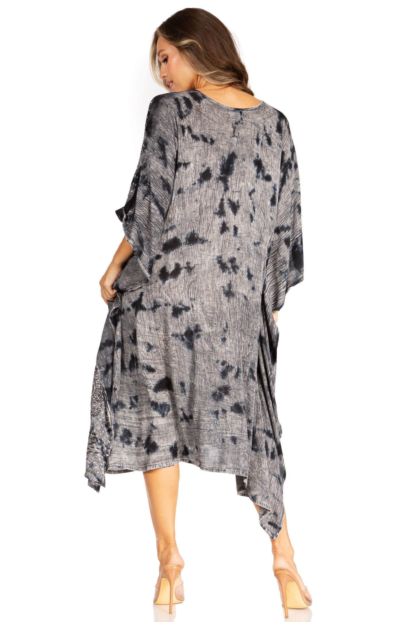 Sakkas Clementine Third Women's Tie Dye Caftan Dress/Cover Up Beach Kaftan Summer - Concordia Style Boutique