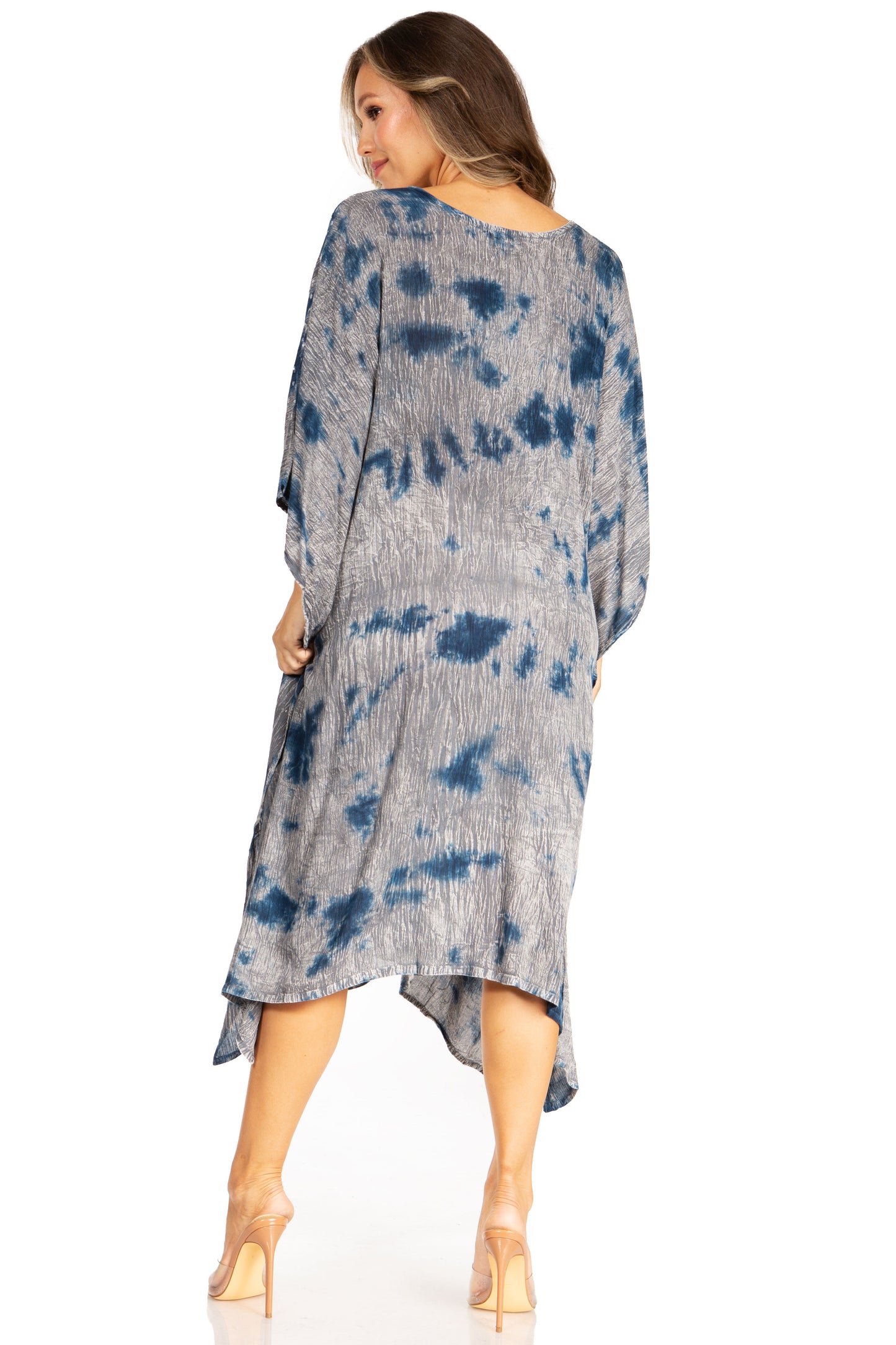 Sakkas Clementine Third Women's Tie Dye Caftan Dress/Cover Up Beach Kaftan Summer - Concordia Style Boutique