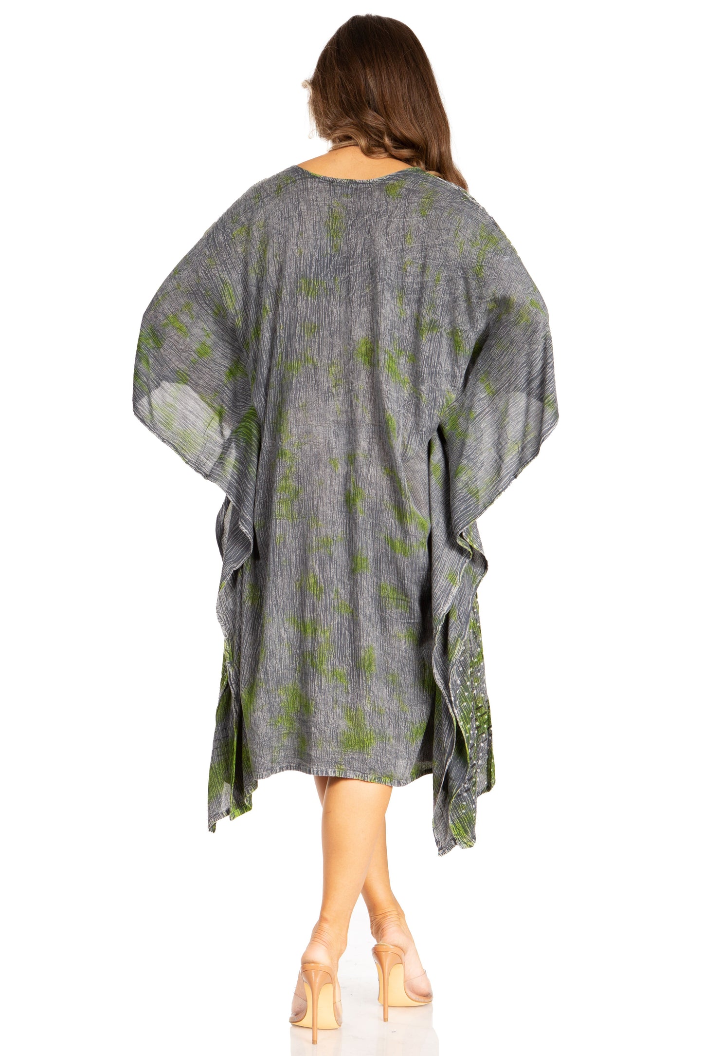 Sakkas Clementine Third Women's Tie Dye Caftan Dress/Cover Up Beach Kaftan Summer - Concordia Style Boutique