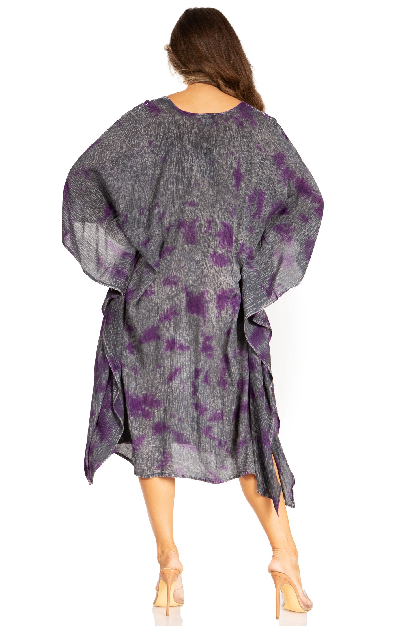 Sakkas Clementine Third Women's Tie Dye Caftan Dress/Cover Up Beach Kaftan Summer - Concordia Style Boutique