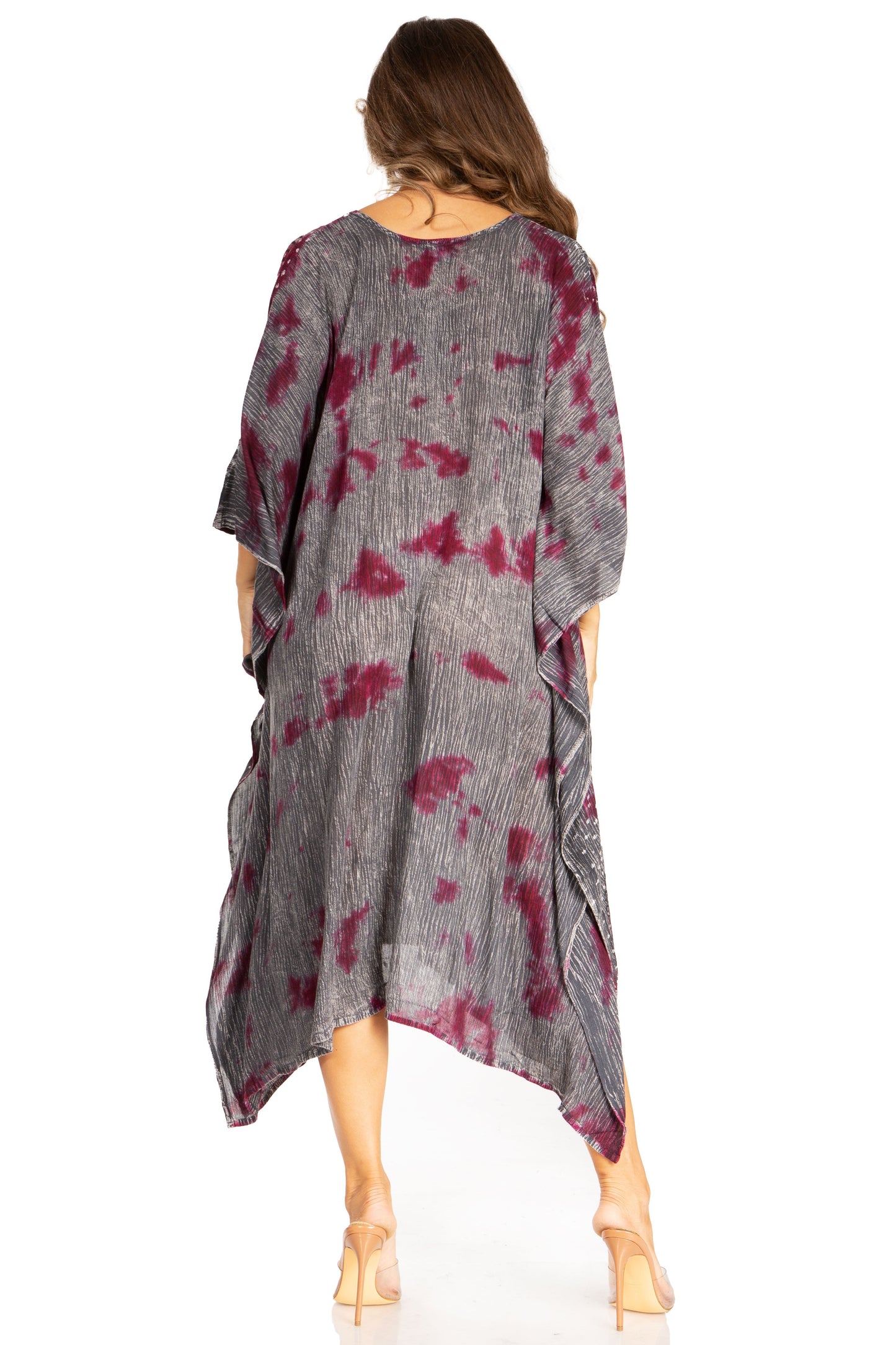 Sakkas Clementine Third Women's Tie Dye Caftan Dress/Cover Up Beach Kaftan Summer - Concordia Style Boutique