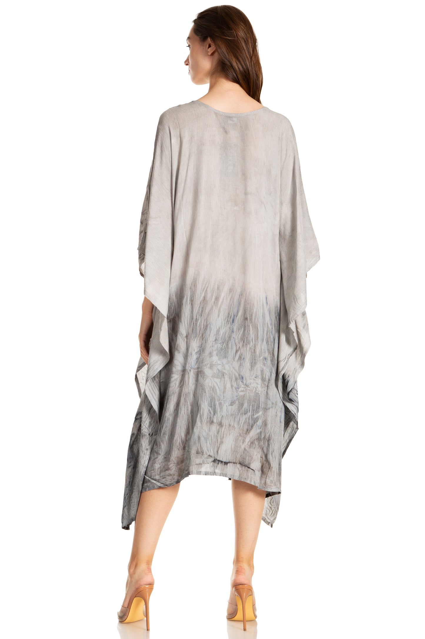 Sakkas Clementine Third Women's Tie Dye Caftan Dress/Cover Up Beach Kaftan Summer - Concordia Style Boutique