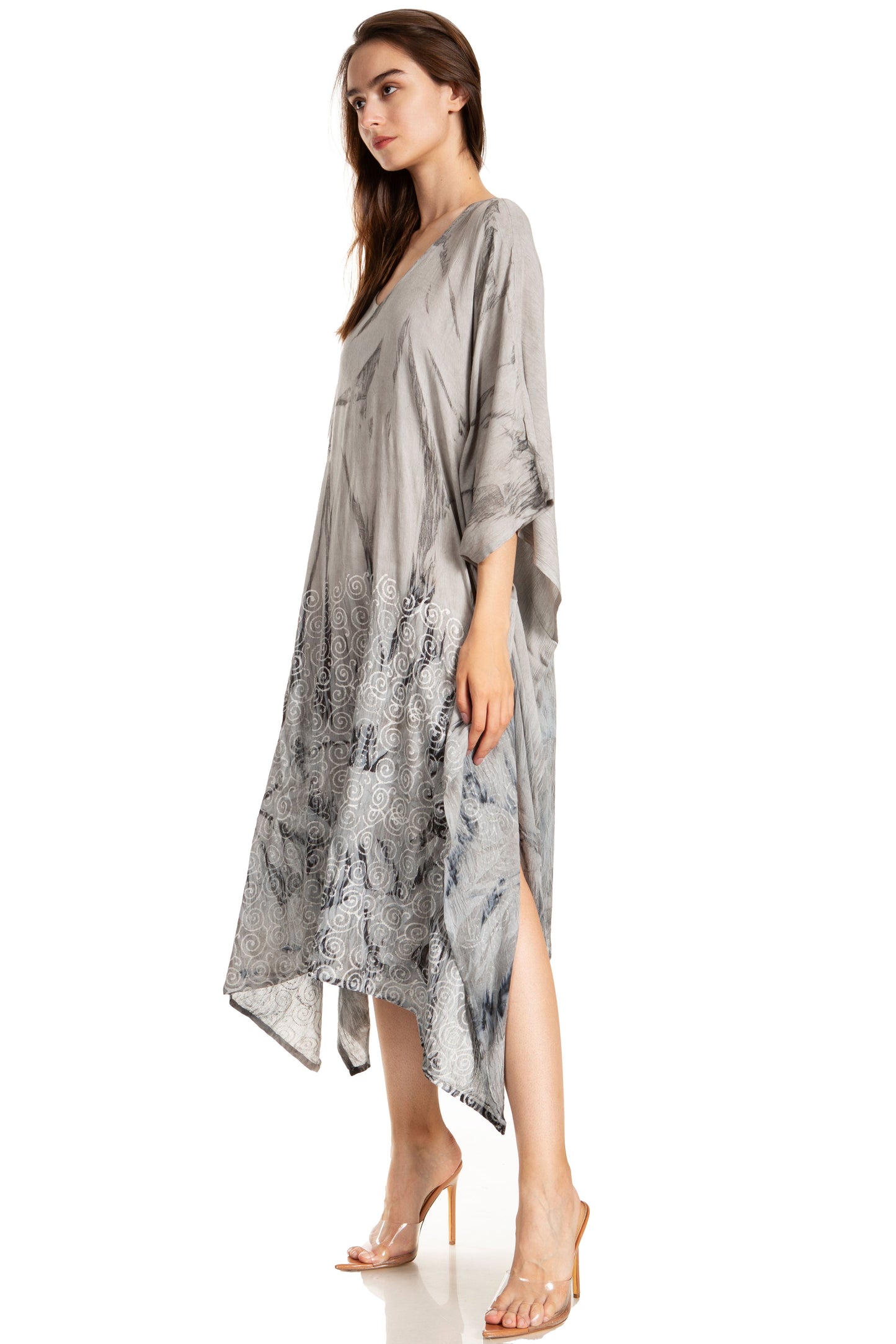 Sakkas Clementine Third Women's Tie Dye Caftan Dress/Cover Up Beach Kaftan Summer - Concordia Style Boutique