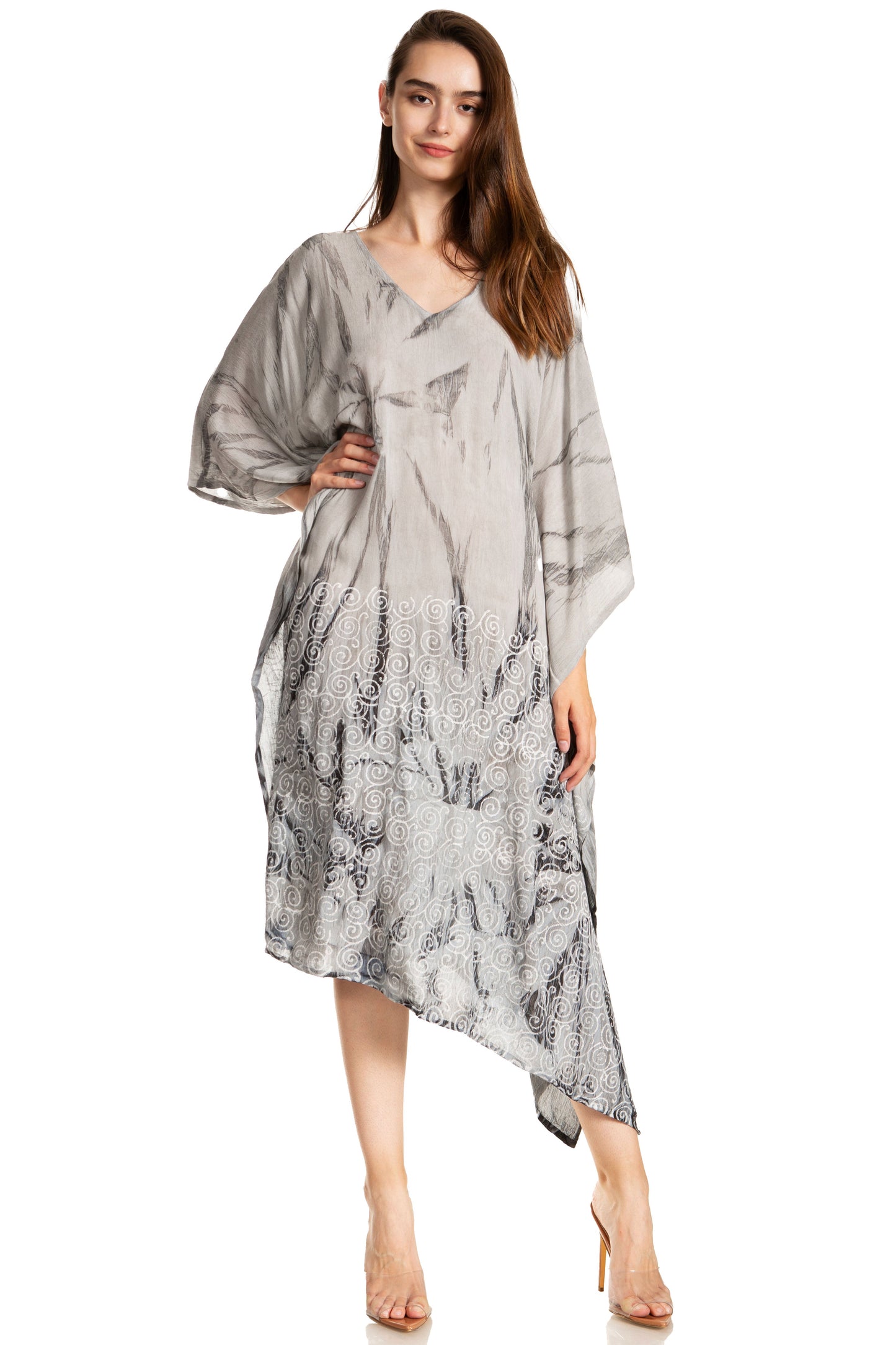 Sakkas Clementine Third Women's Tie Dye Caftan Dress/Cover Up Beach Kaftan Summer - Concordia Style Boutique