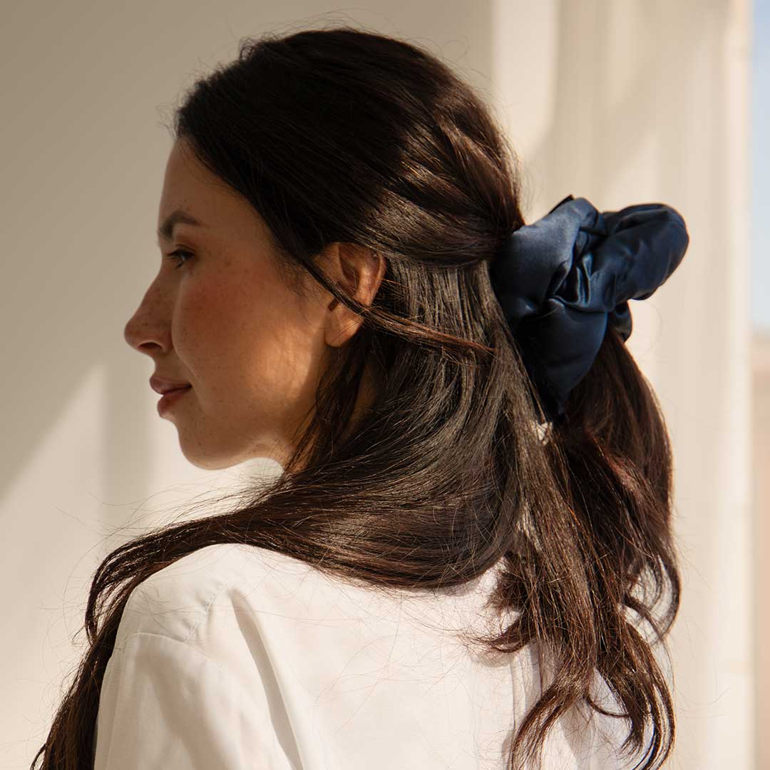 Midnight Blue - Padded Scrunchie - Concordia Style Boutique