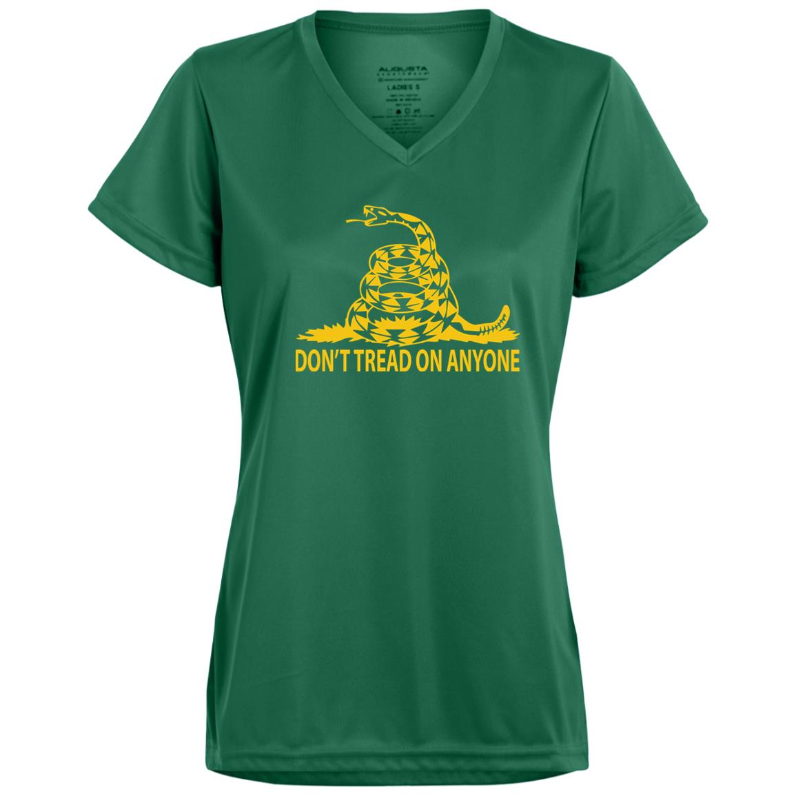 Don't Tread on Anyone Ladies’ Moisture-Wicking V-Neck Tee - Concordia Style Boutique