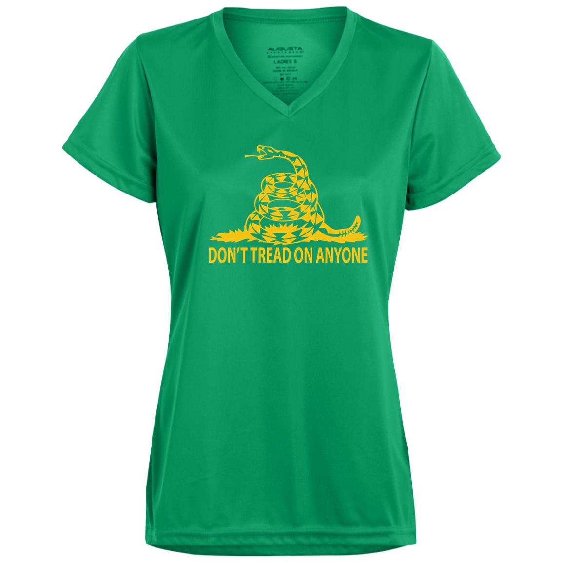 Don't Tread on Anyone Ladies’ Moisture-Wicking V-Neck Tee - Concordia Style Boutique