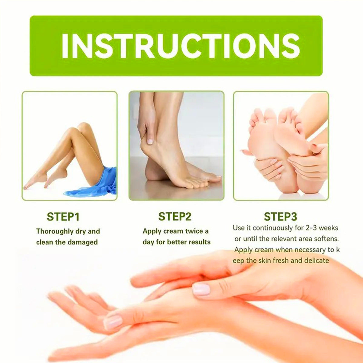 42% Urea Foot Cream for Dry and Cracked Skin: Moisturizing, Hydrating, and Nourishing Body Lotion, 50 ml