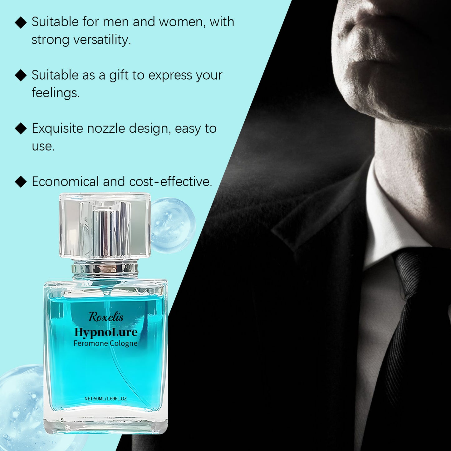 Roxelis Feromone Cologne, Cologne Exudes A Classic Fragrance To Enhance Charm - Natural Fresh Fragrance - Premium Perfume from Concordia Style Boutique - Just $12.96! Shop now at Concordia Style Boutique
