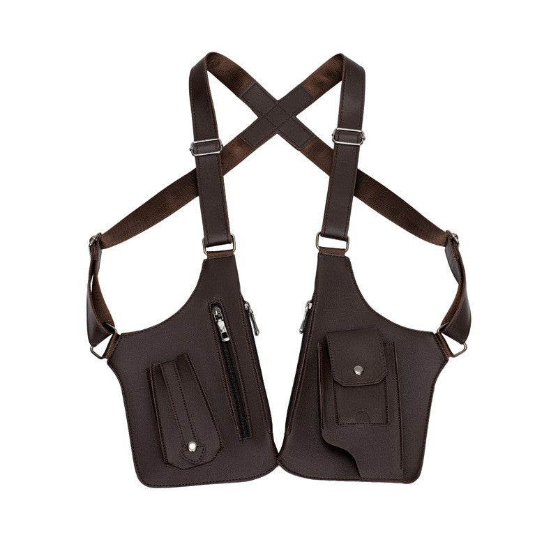 Double shoulder straps style leather harness bag - Premium harness bag from Concordia Style Boutique - Just $25.98! Shop now at Concordia Style Boutique