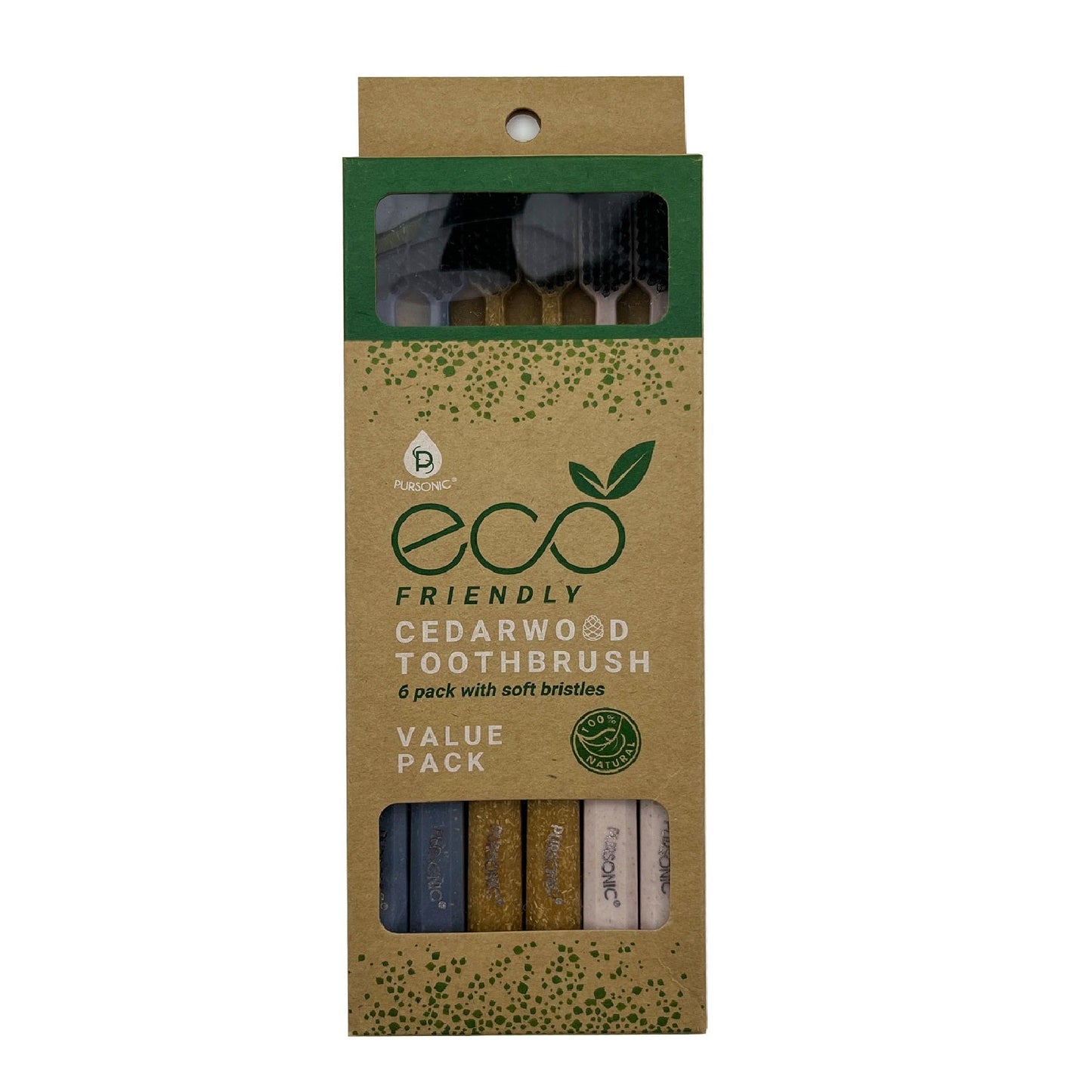 100% Eco-friendly Cedarwood Toothbrushes (6 Pack) - Concordia Style Boutique