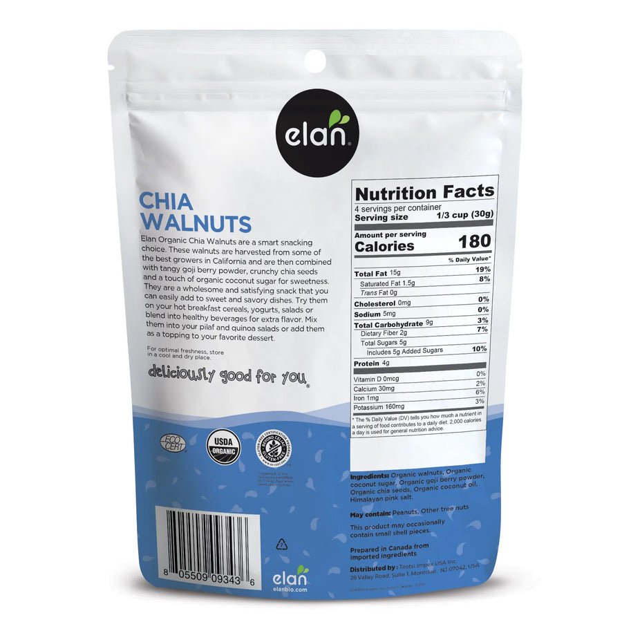 Chia Walnuts, Organic, Elan - Concordia Style Boutique