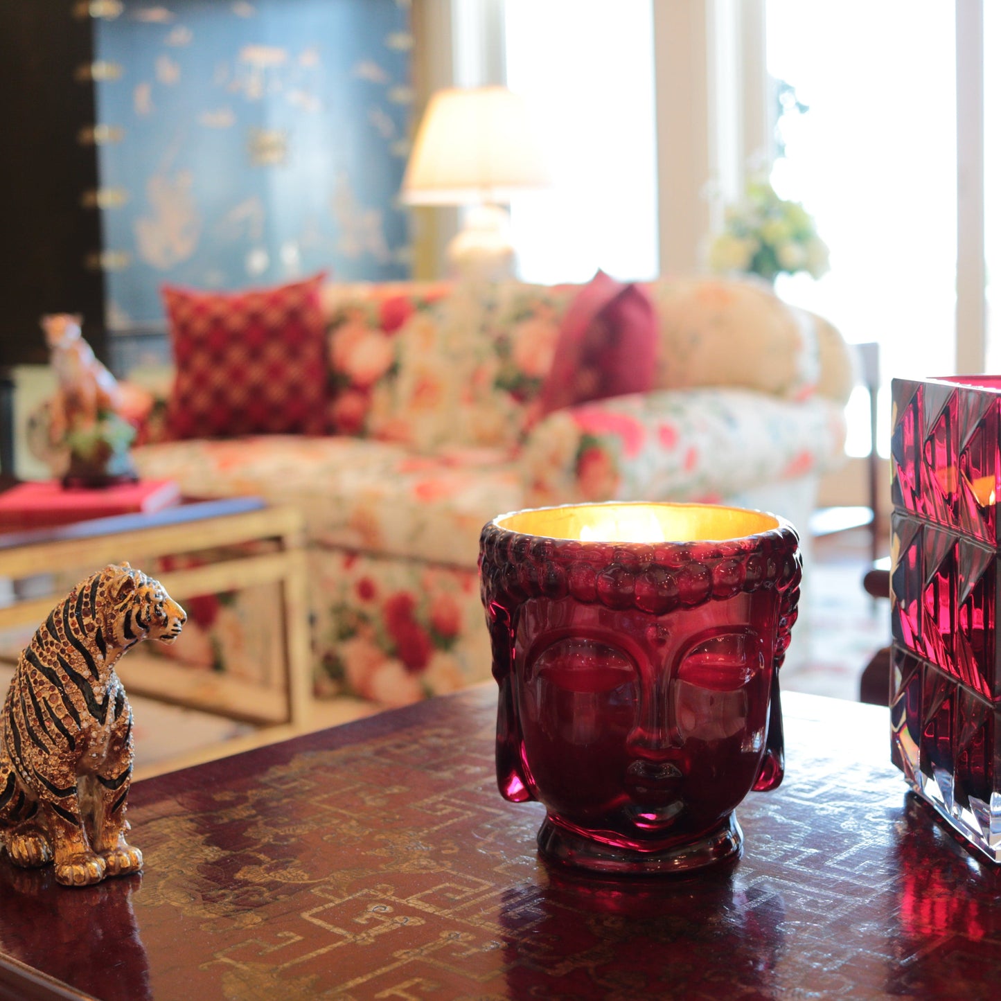 Elizabeth II | 24K Gold Ruby Red Glass Buddha Royale - Concordia Style Boutique