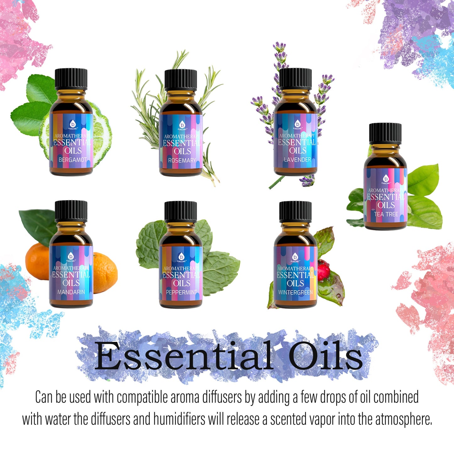 Pursonic Aromatherapy Lovers – Triple 14-Pack Essential Oils Collection - Concordia Style Boutique