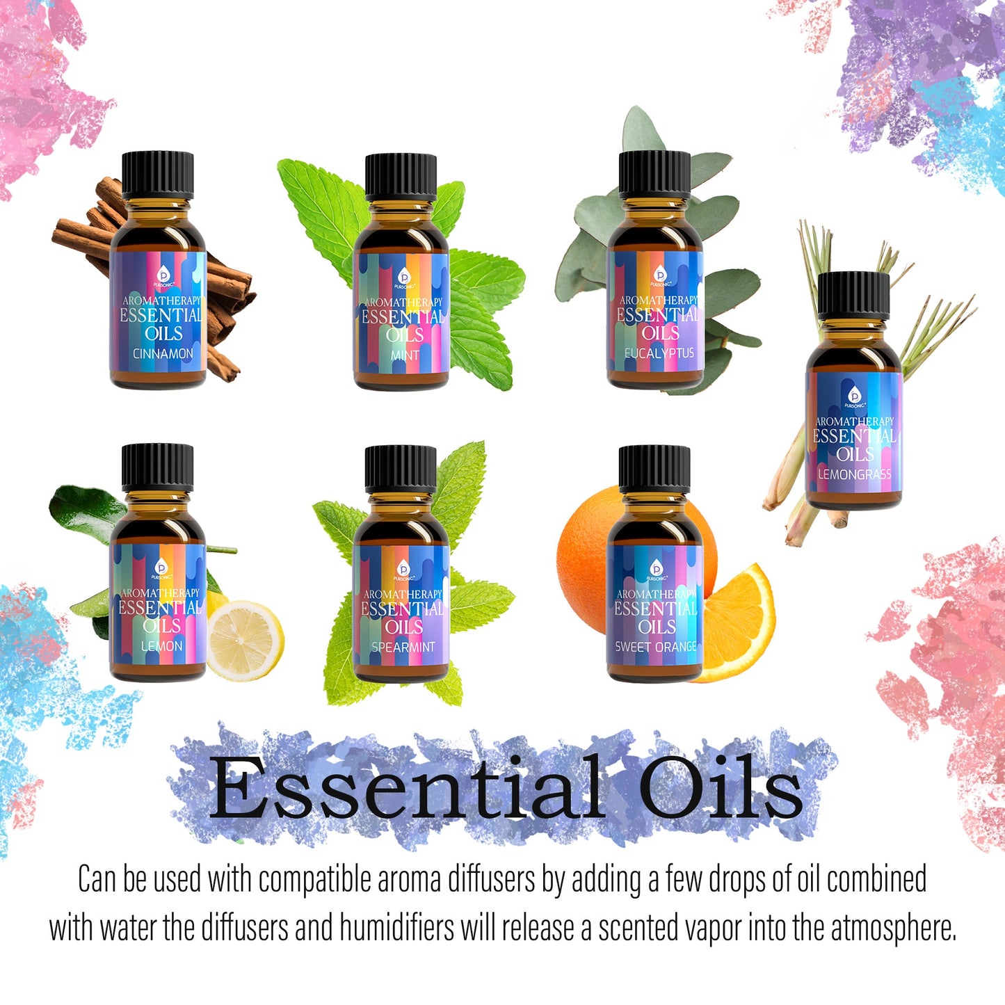 Pursonic Aromatherapy Lovers – Triple 14-Pack Essential Oils Collection - Concordia Style Boutique