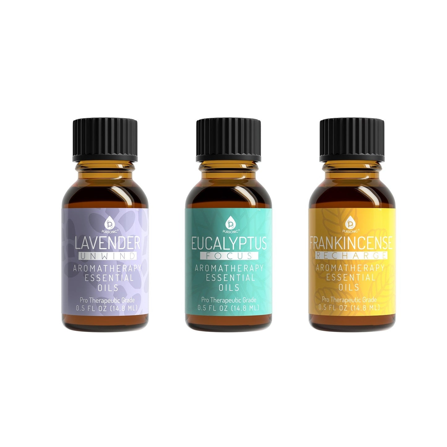 Pursonic Aromatherapy Diffuser & Essential Oil Set -Ultrasonic Top 3 Oils - Concordia Style Boutique