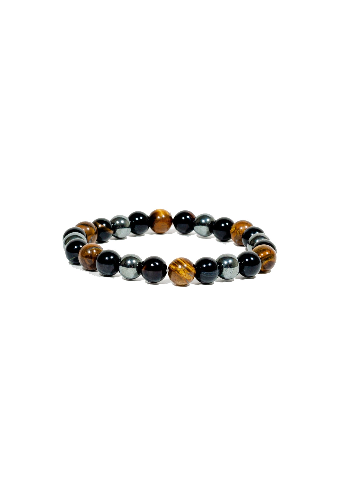 Triple Protection Bracelet WIth Tigers Eye, Hematite, and Obsidian (Ships From USA!)