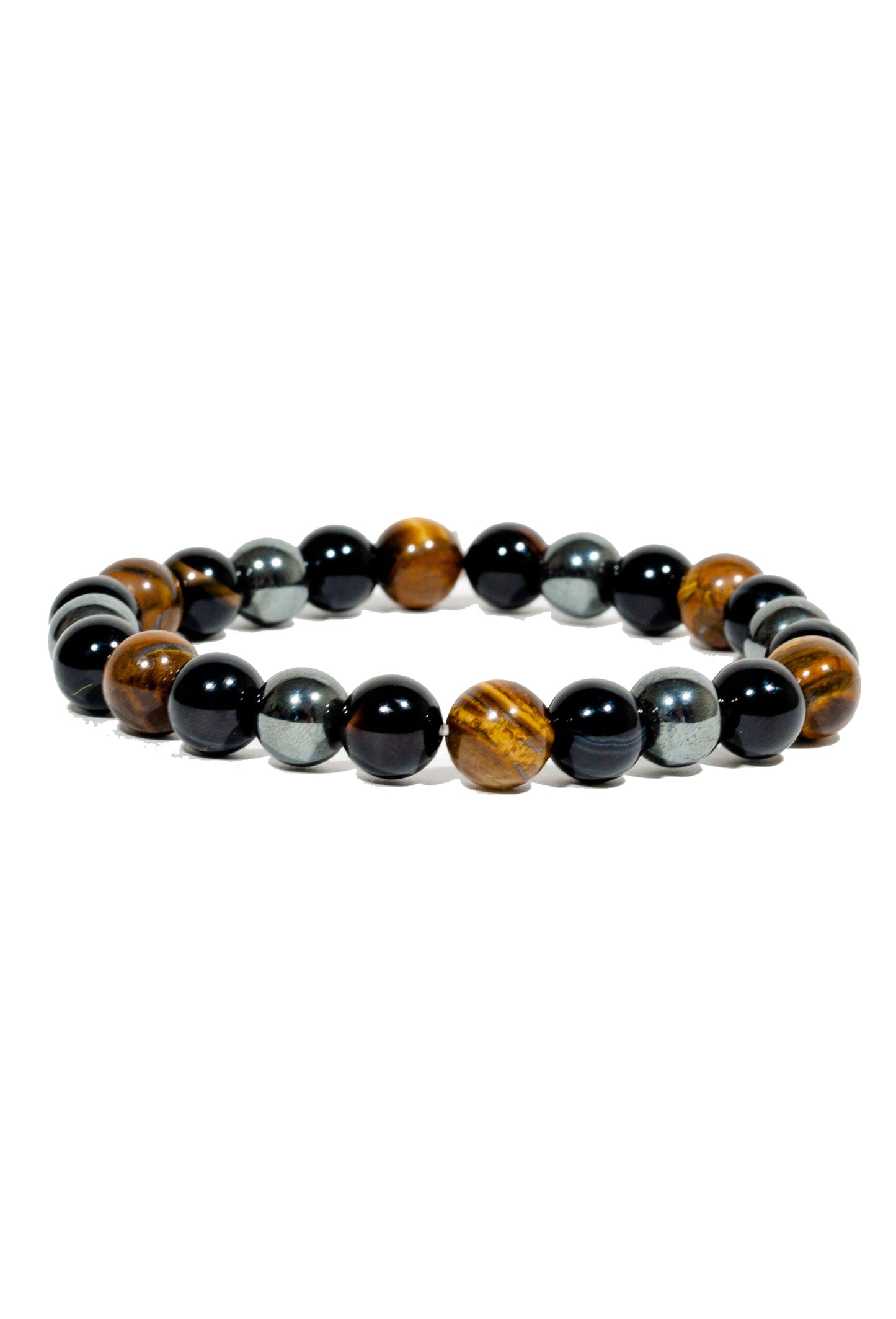 Triple Protection Bracelet WIth Tigers Eye, Hematite, and Obsidian (Ships From USA!)