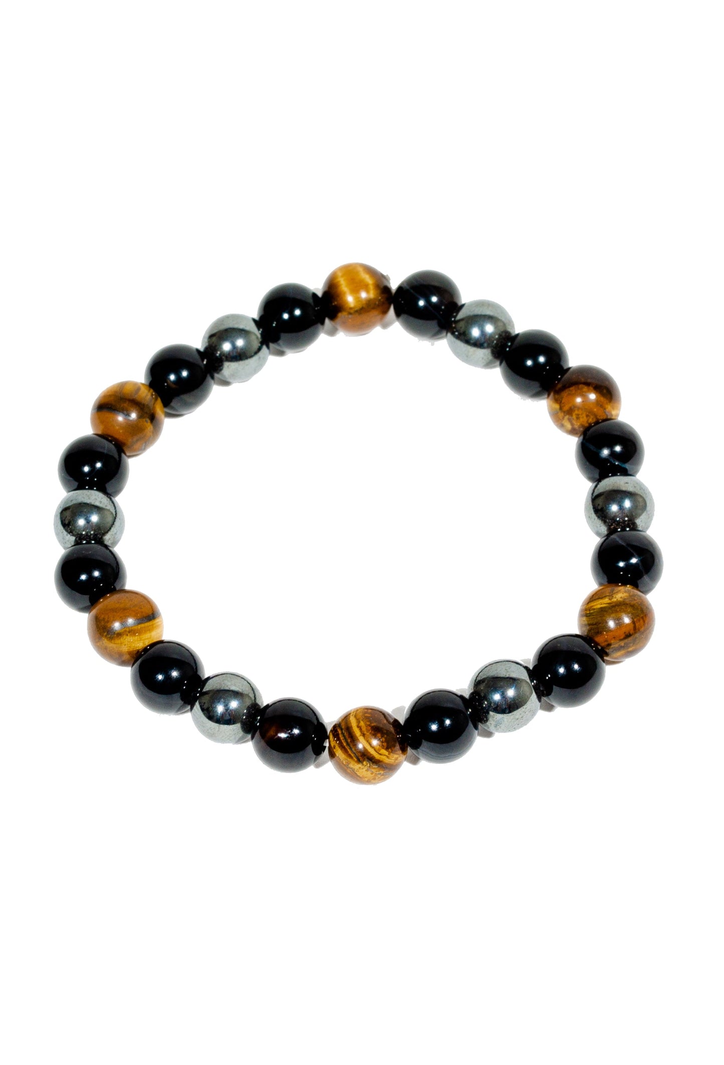 Triple Protection Bracelet WIth Tigers Eye, Hematite, and Obsidian (Ships From USA!)