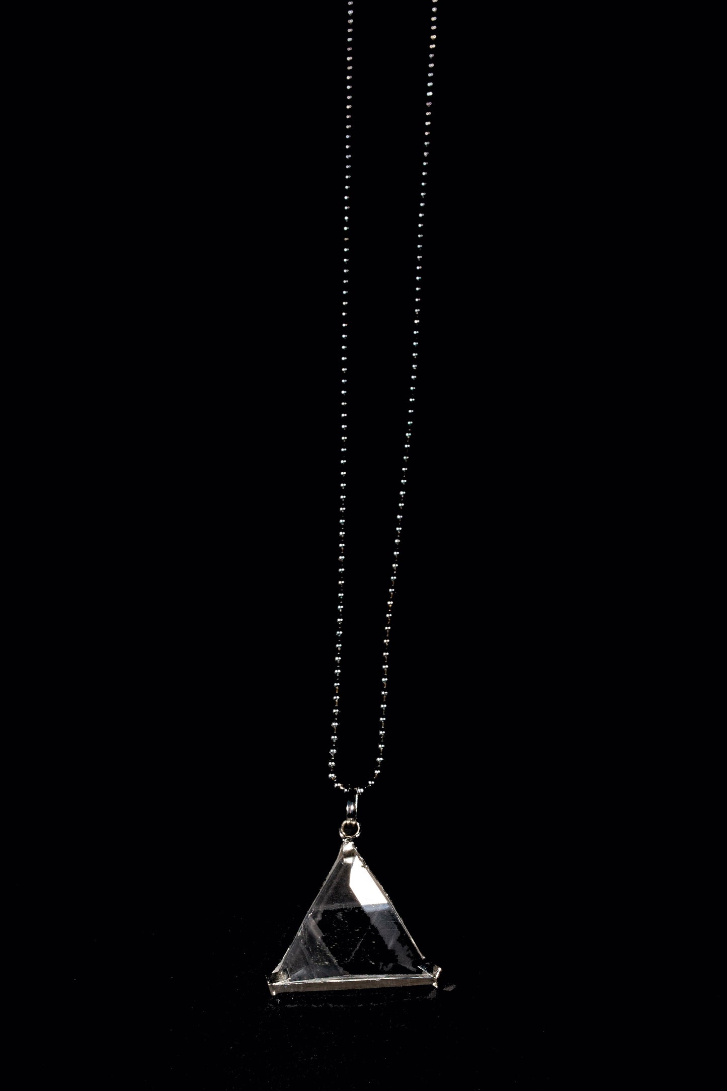 Triangle Vogel Star of David Clear Quartz Pendant