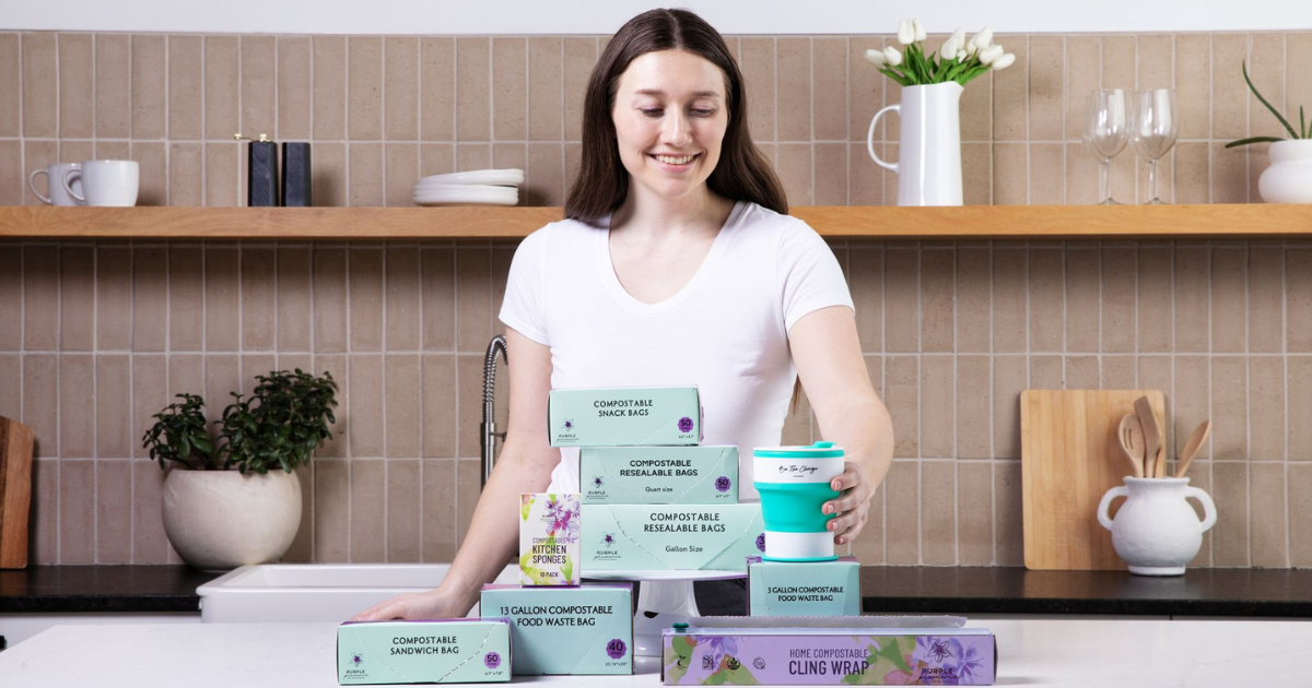 The Complete Eco Friendly Kitchen Bundle – Compostable Zip Bags, Cling wrap, Sponges & Trash Bags