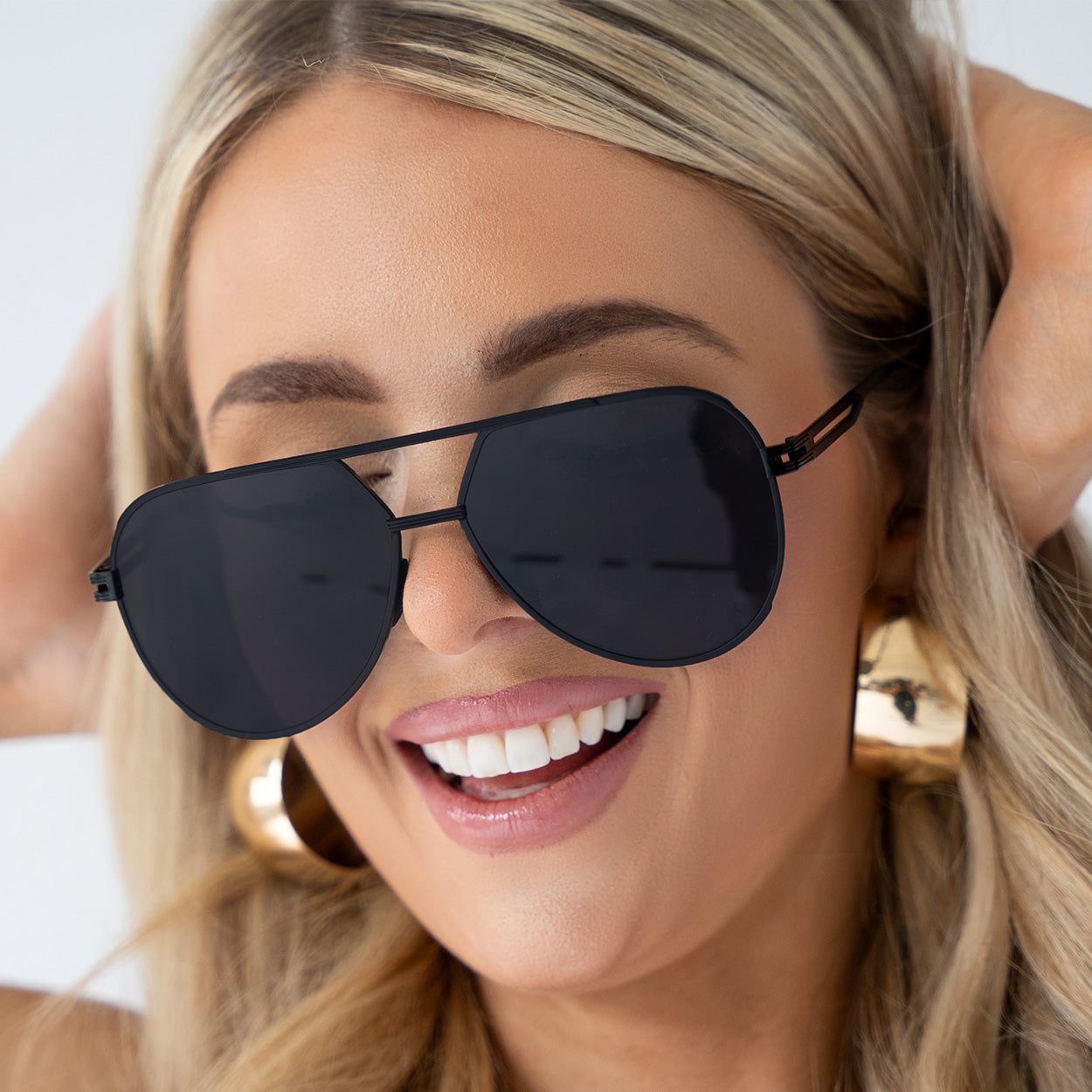 Untangled x Emily - Tangle Free - Black Aviator Sunglasses - Concordia Style Boutique