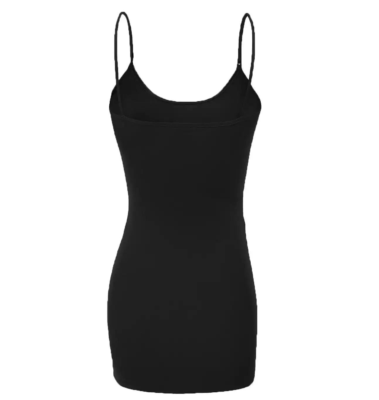Emmalise Women's Basic Casual Long Camisole Adjustable Strap Cami Layering Top | Black, Oatmeal, Olive - Concordia Style Boutique