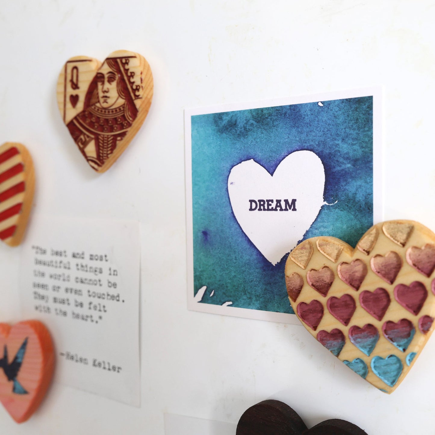 Engraved Heart Magnets