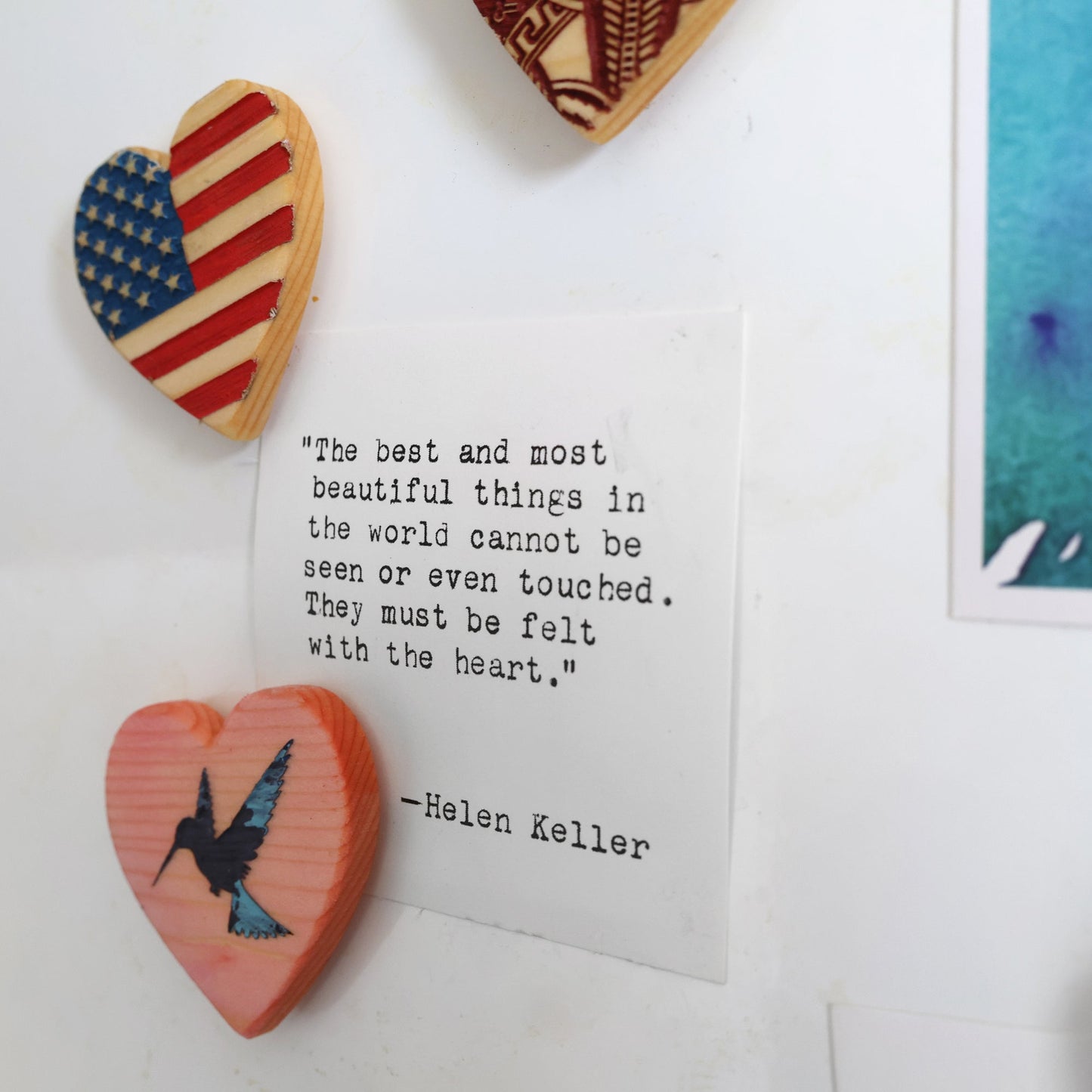 Engraved Heart Magnets