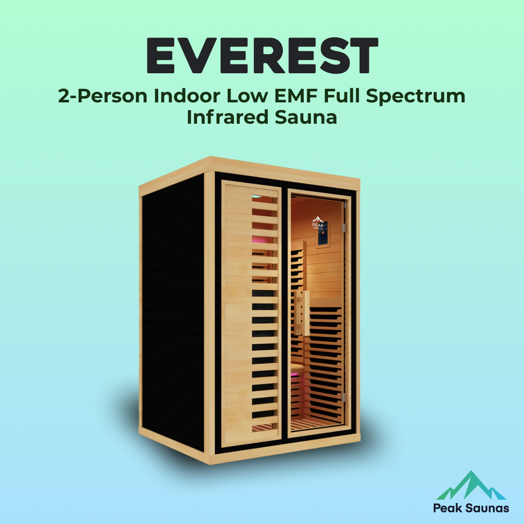 Peak Saunas Everest 2-Person Full Spectrum Infrared Sauna with XL Medical-Grade Red Light Therapy & Smart WiFi App Control - Concordia Style Boutique